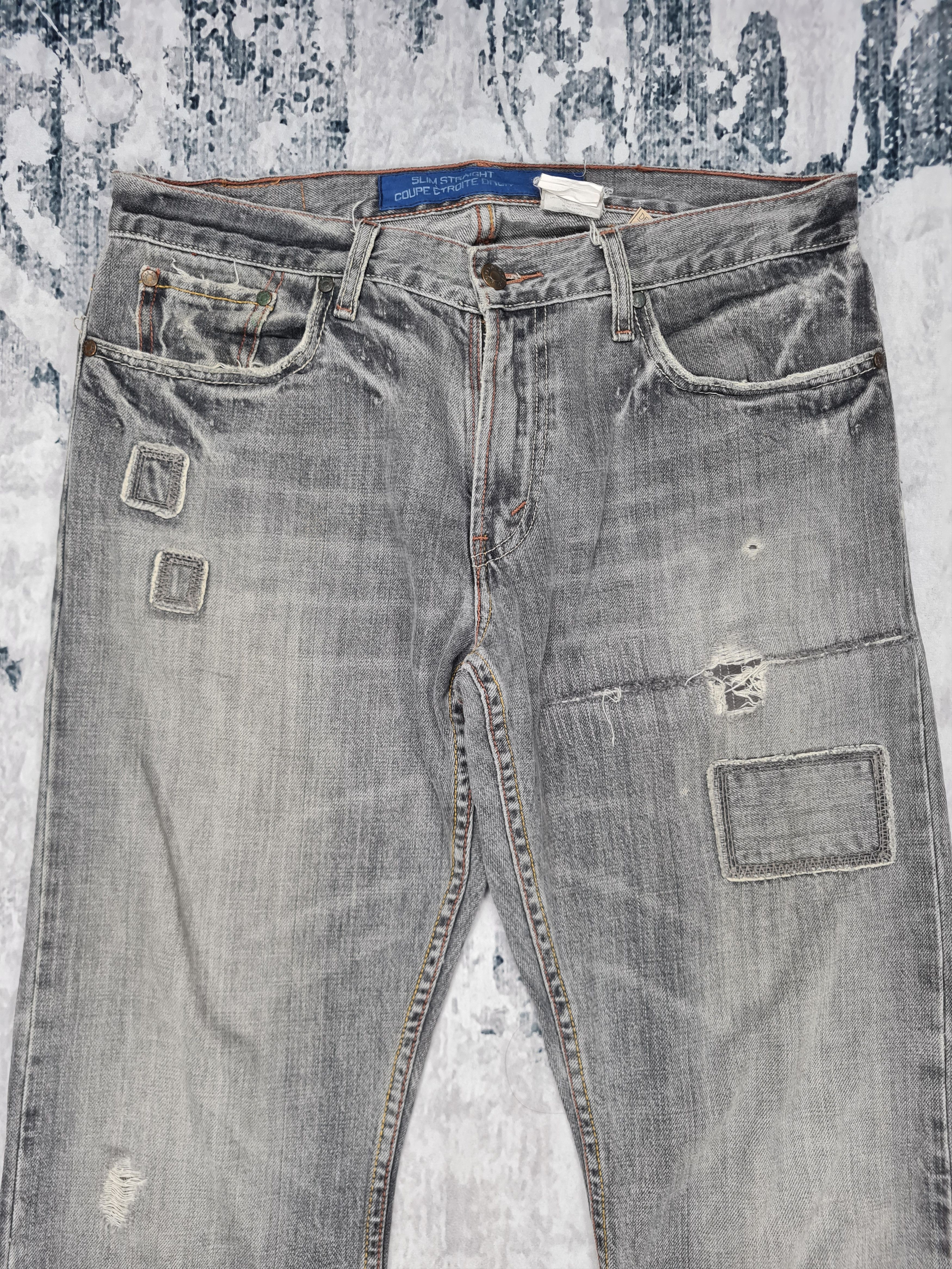 Levi's LEVIS 514 Distressed Patchwork Size 35X31.5 Jeans L0258 Size US 35 - 6 Thumbnail