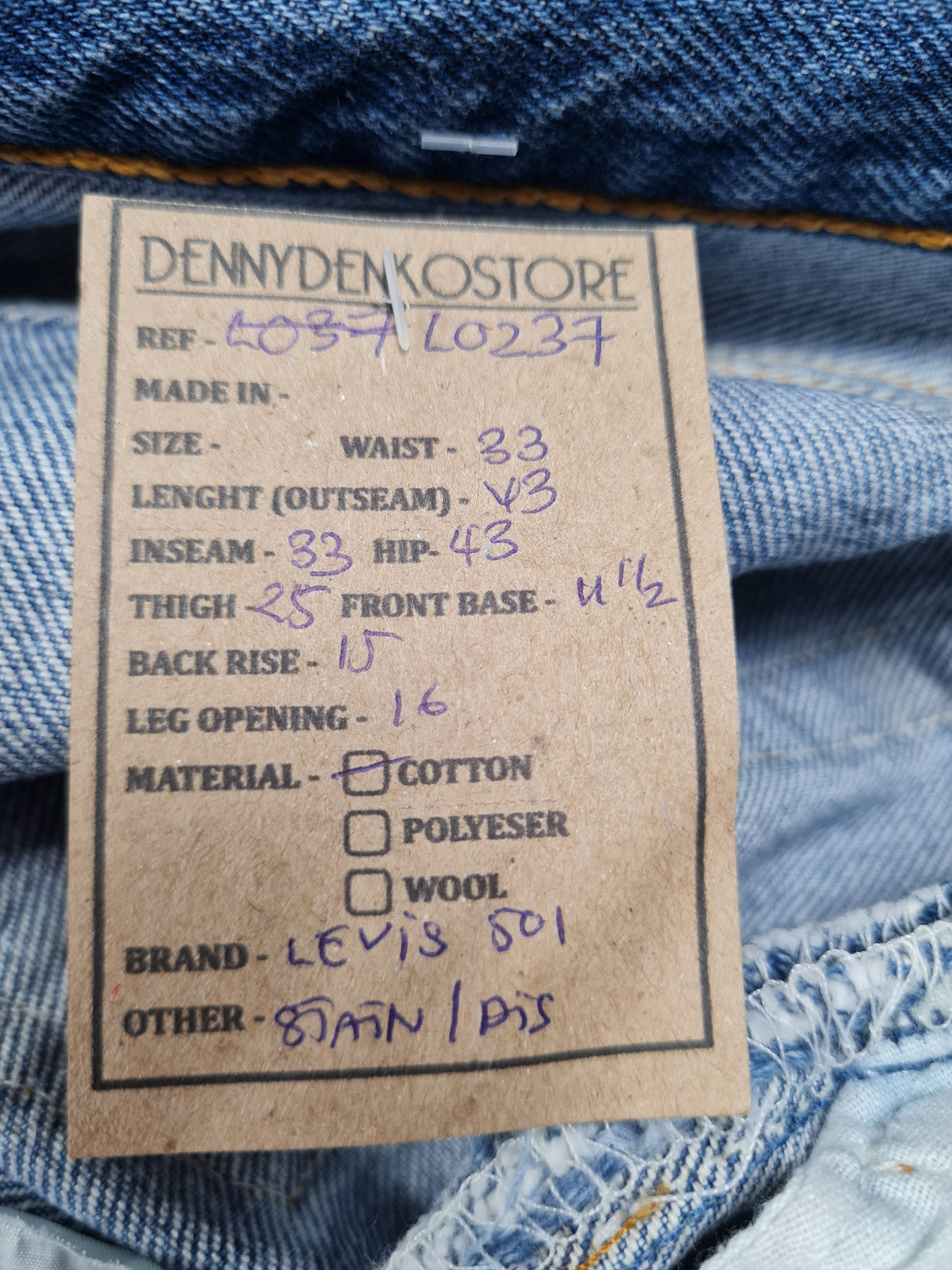 Levi's Vtg LEVIS 501 Medium Wash Blue Stain Size 33X33 Jeans L0237 Size US 33 - 12 Thumbnail