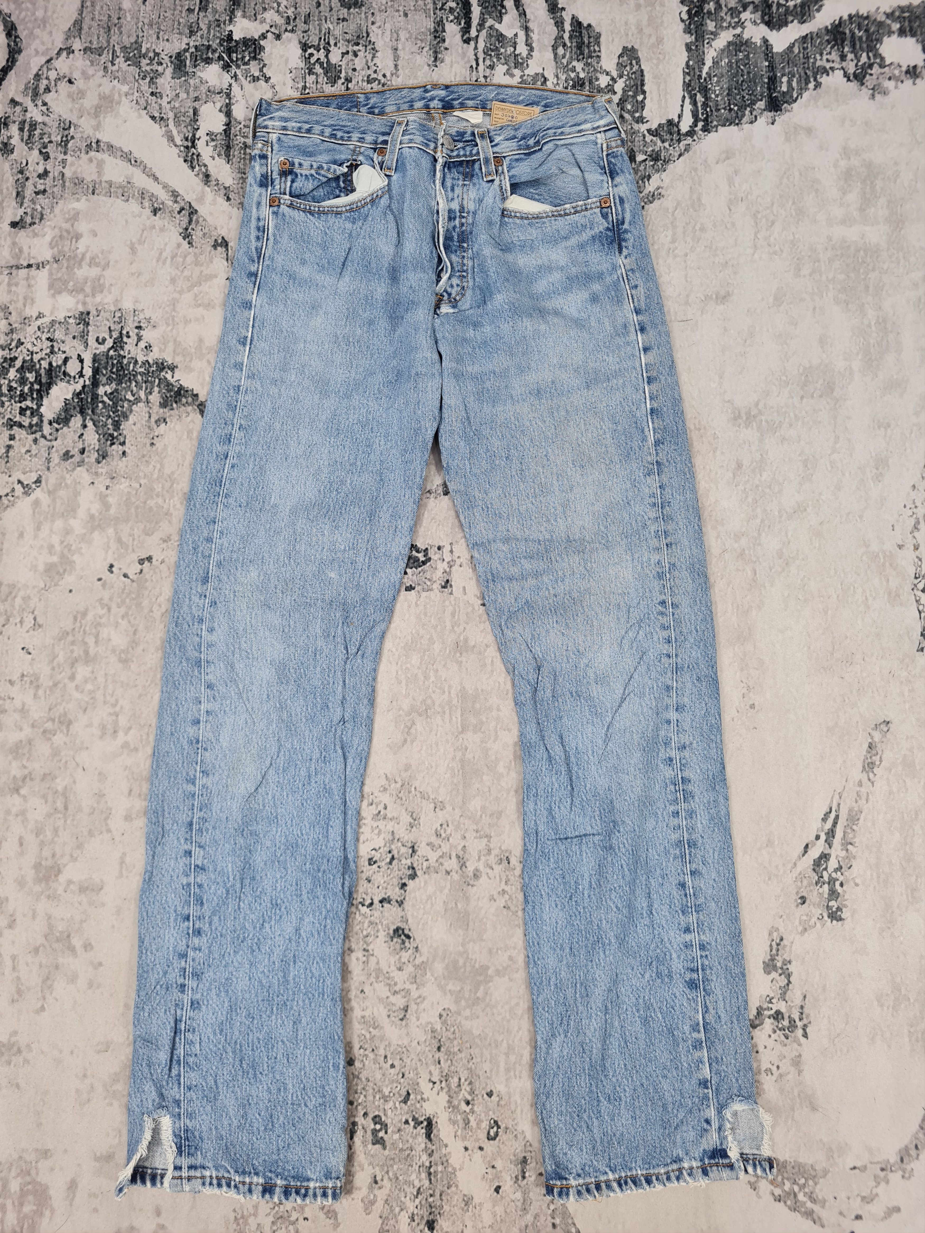 Vtg LEVIS 501 Distressed Faded Light Wash 31X34 Jeans L0280
