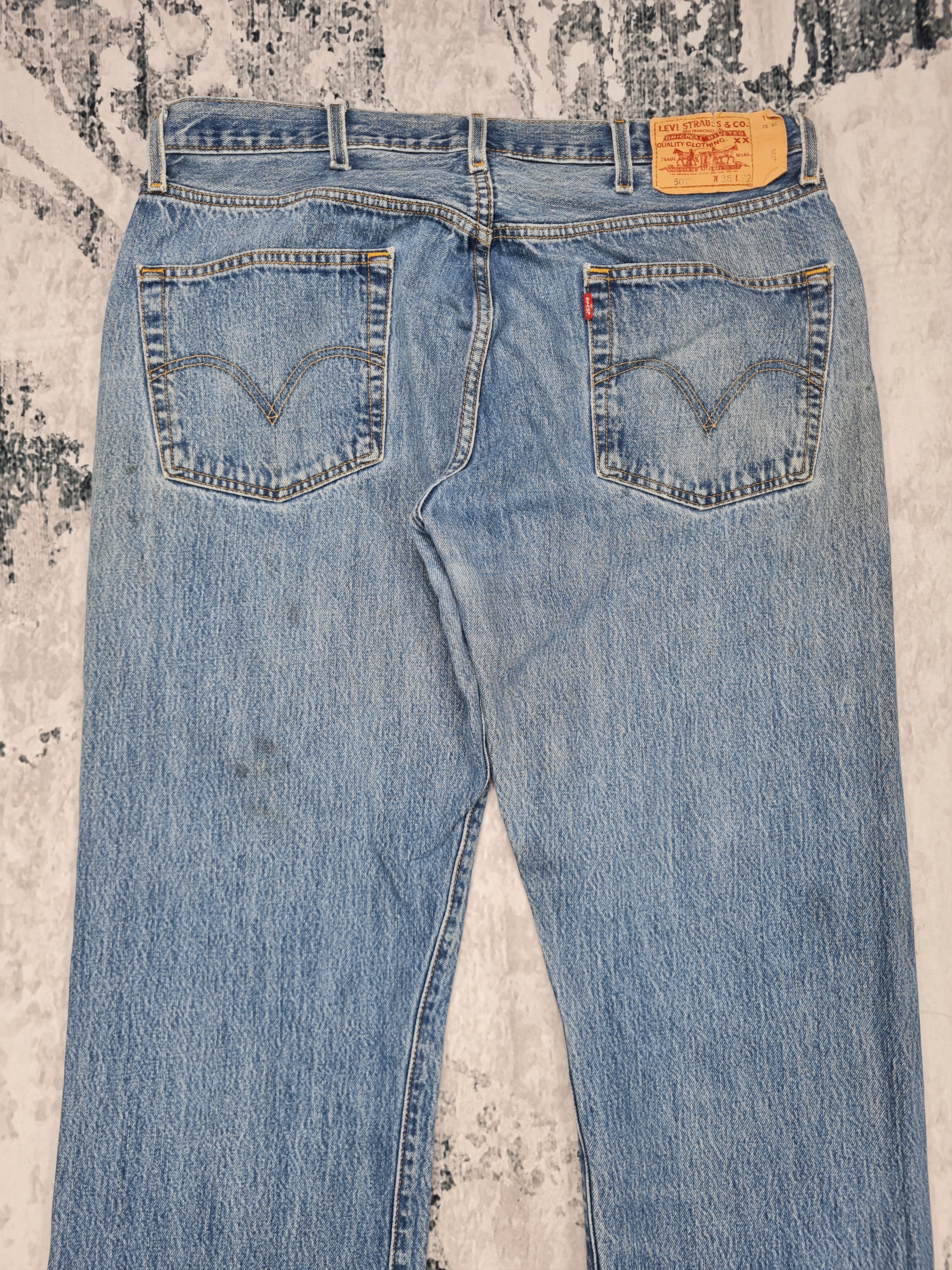 Levi's LEVIS 501 Medium Wash Distressed Size 38X31.5 Jeans L0225 Size US 38 / EU 54 - 7 Thumbnail