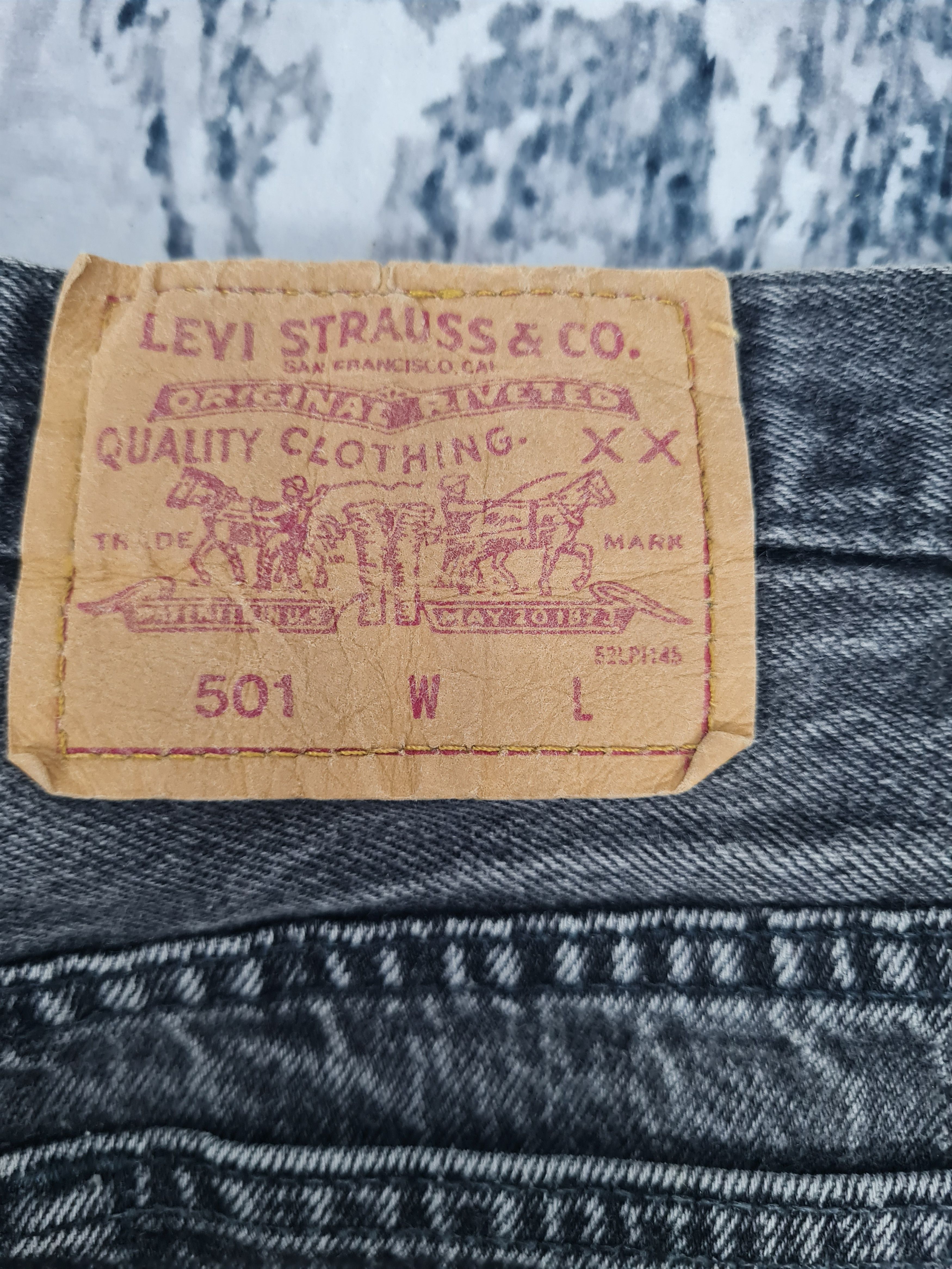 Levi's VTG LEVIS 501 Sun Faded Black Carrot Cut 34x32 Jeans L0001 Size US 34 / EU 50 - 8 Thumbnail