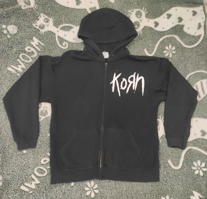 Vintage Classic Hoodie Korn Embroidery Zip Up Grailed