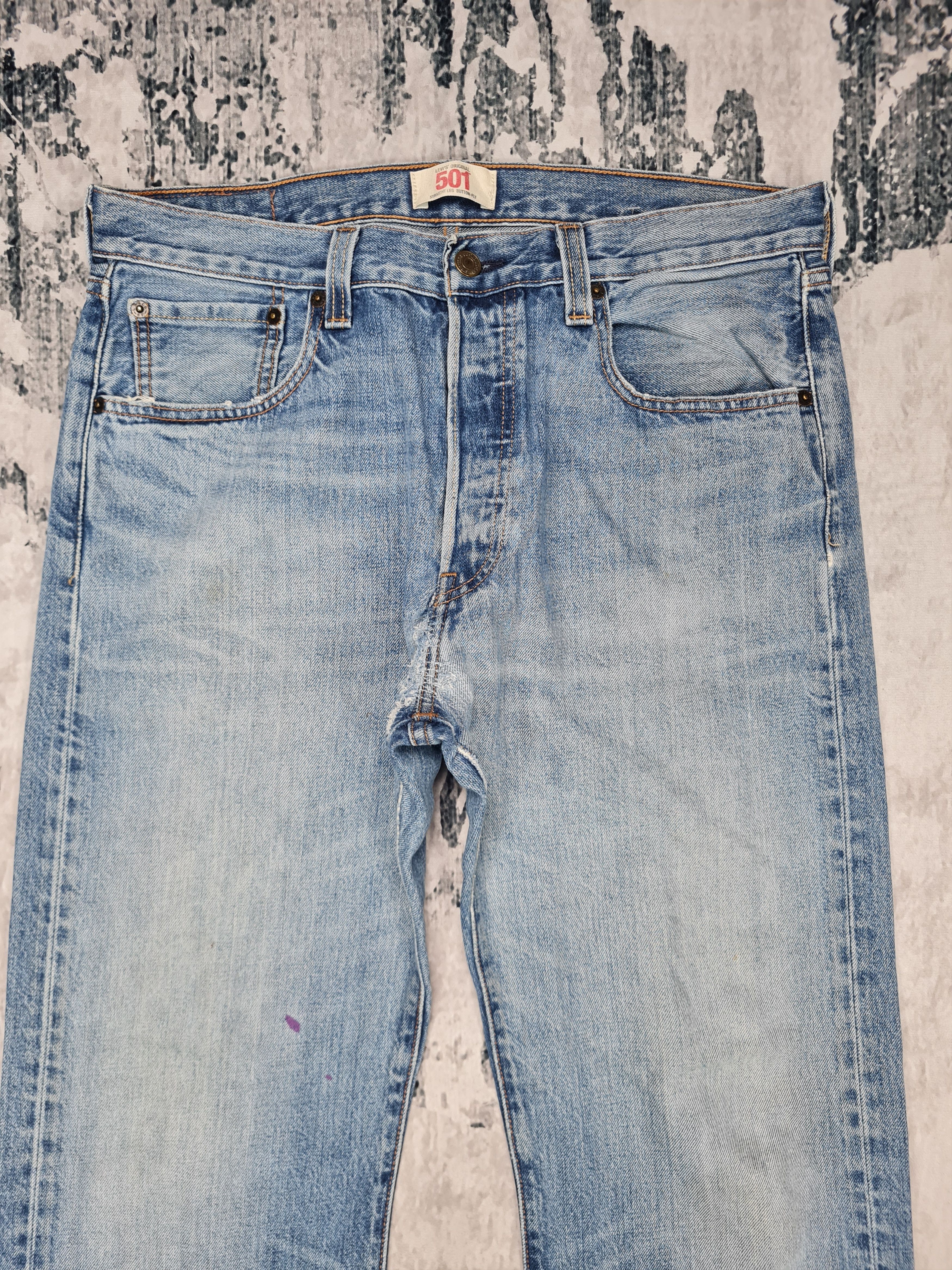 Levi's Vtg LEVIS 501 Stone Wash Distressed Size 33X31 Jeans L0254 Size US 33 - 4 Thumbnail