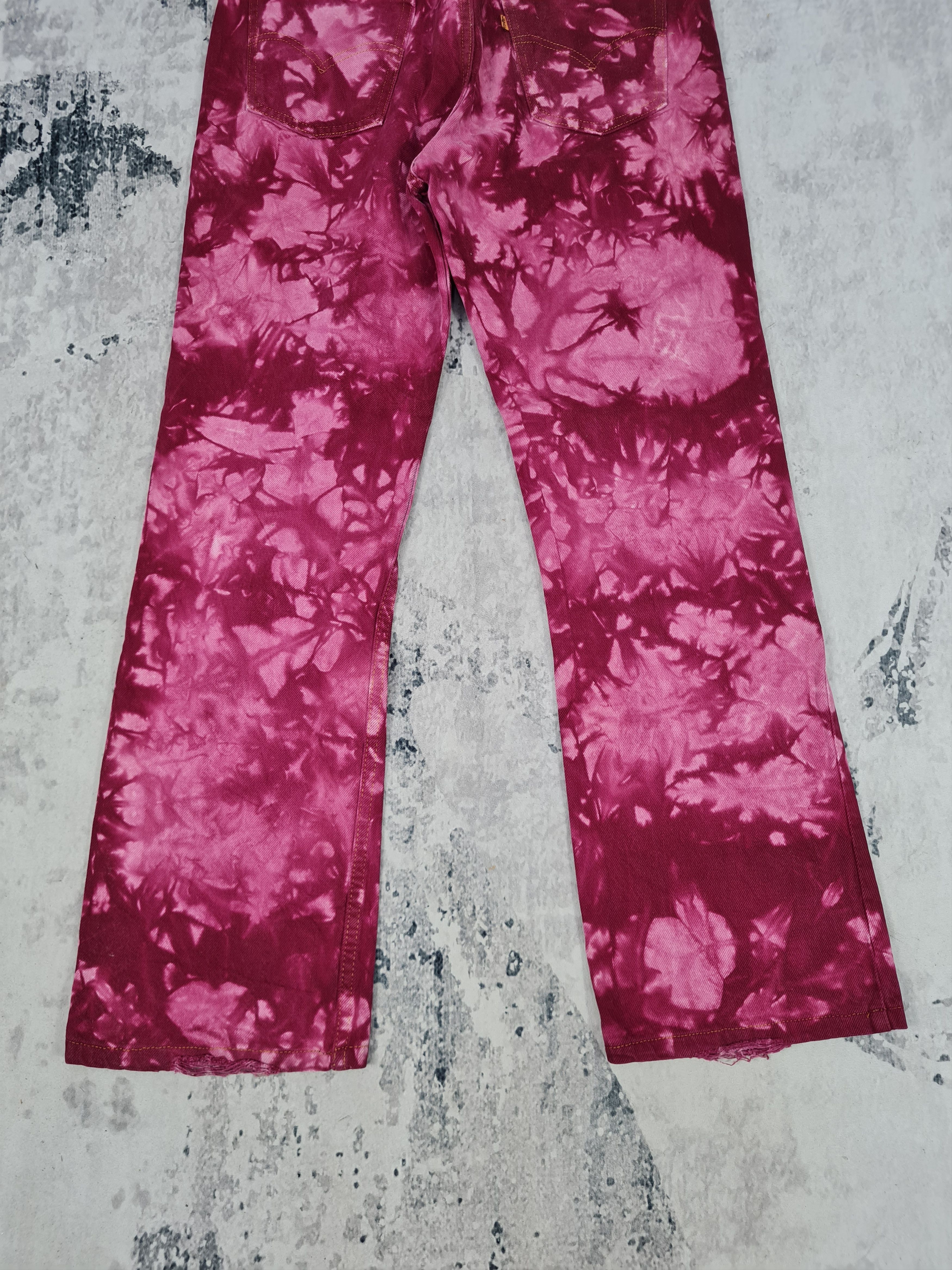 Levi's Vintage LEVIS Orange Tab Tie Dye Bleach Flare Jeans L0044 Size US 31 - 6 Thumbnail
