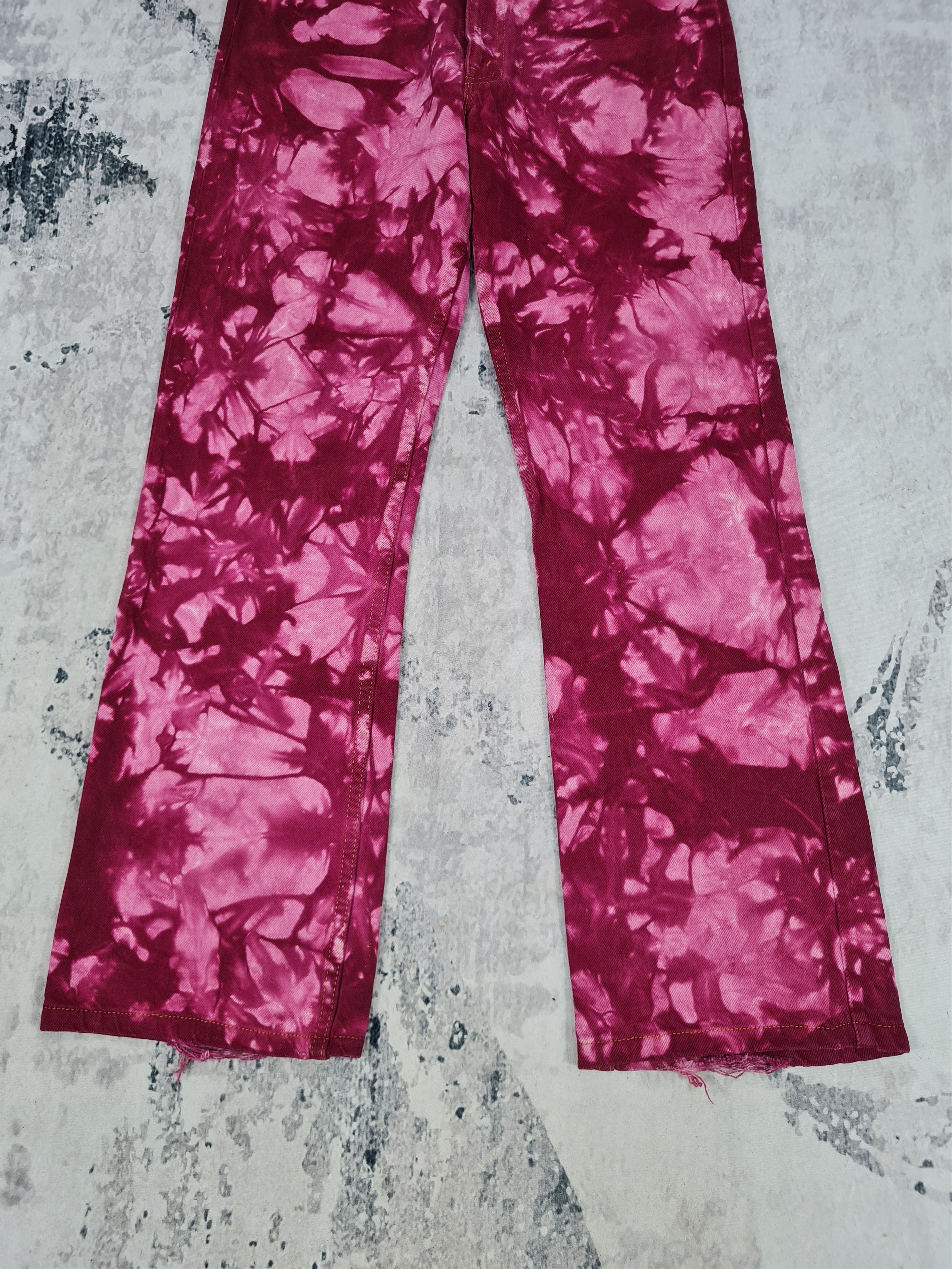 Levi's Vintage LEVIS Orange Tab Tie Dye Bleach Flare Jeans L0044 Size US 31 - 3 Thumbnail