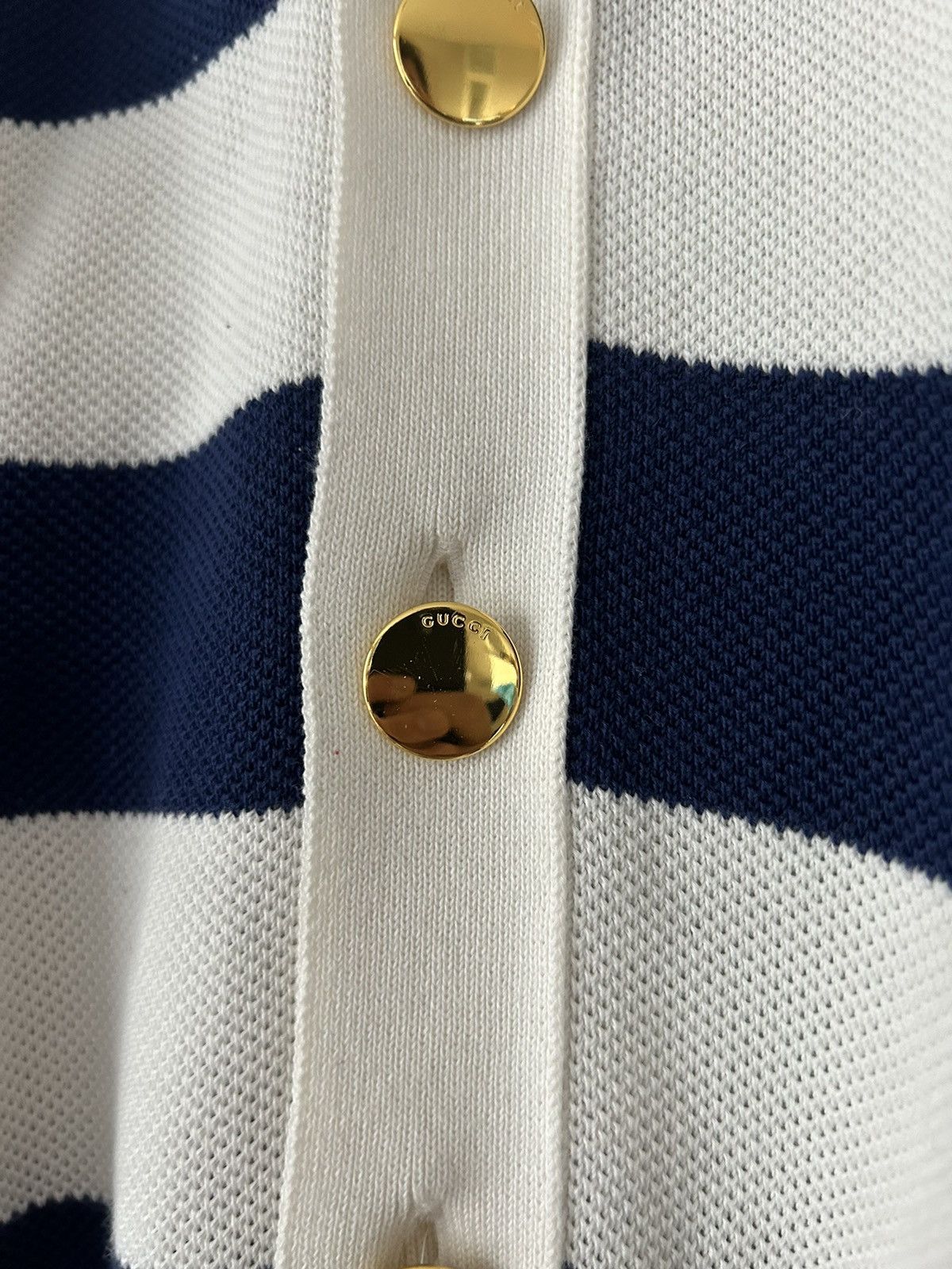 Gucci Blue/White Striped Cardigan Size US L / EU 52-54 / 3 - 6 Thumbnail