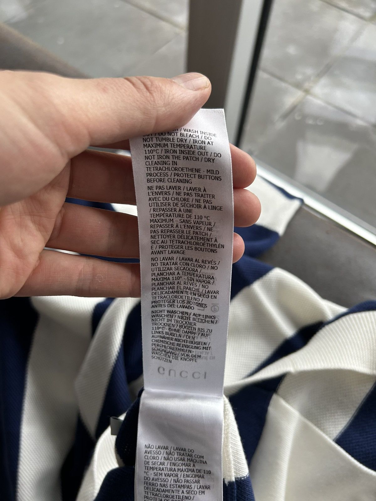Gucci Blue/White Striped Cardigan Size US L / EU 52-54 / 3 - 11 Thumbnail