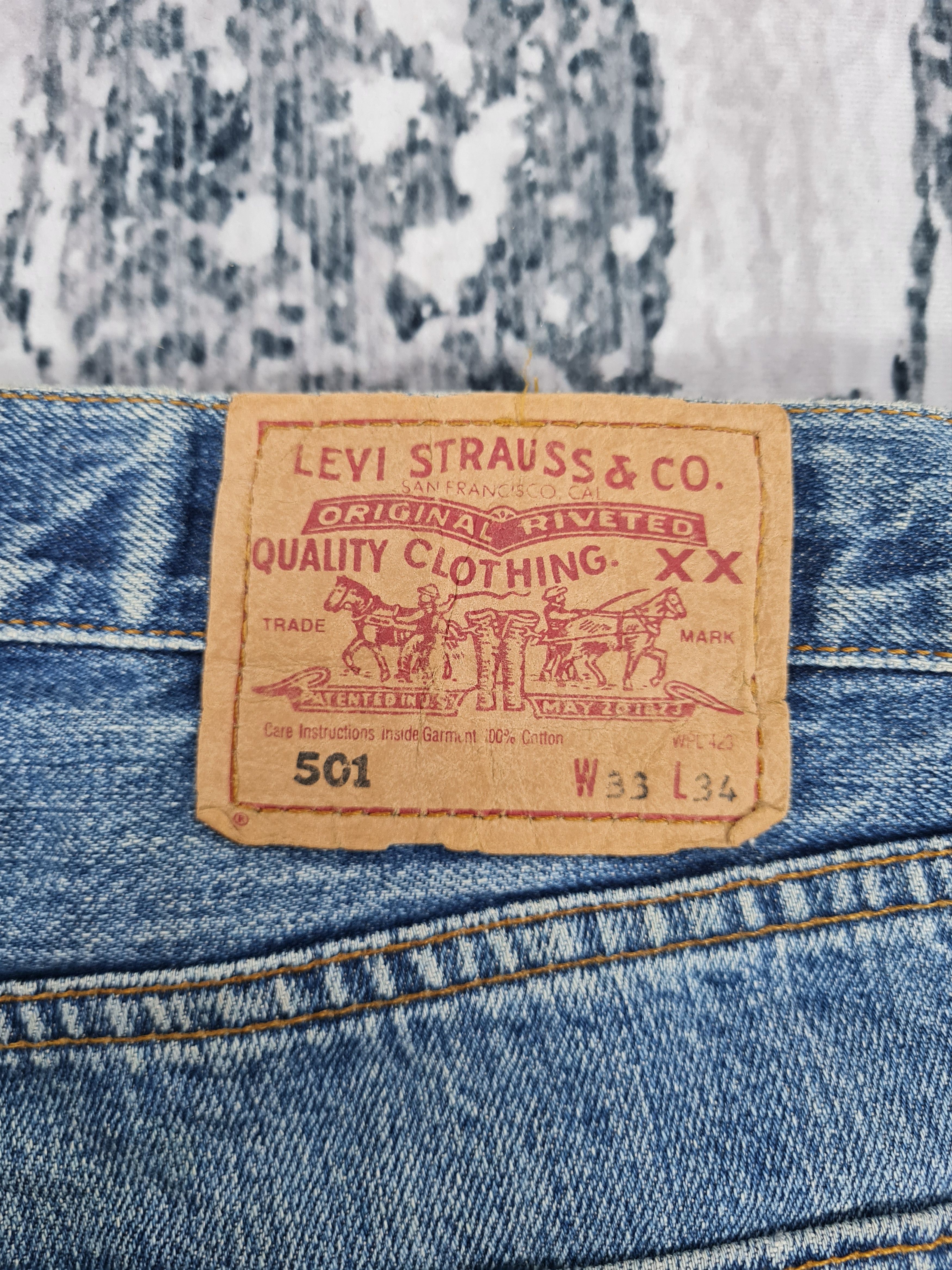 Levi's Vintage LEVIS 501 Light Wash Distressed 32x30.5 Jeans L0269 Size US 32 / EU 48 - 8 Thumbnail