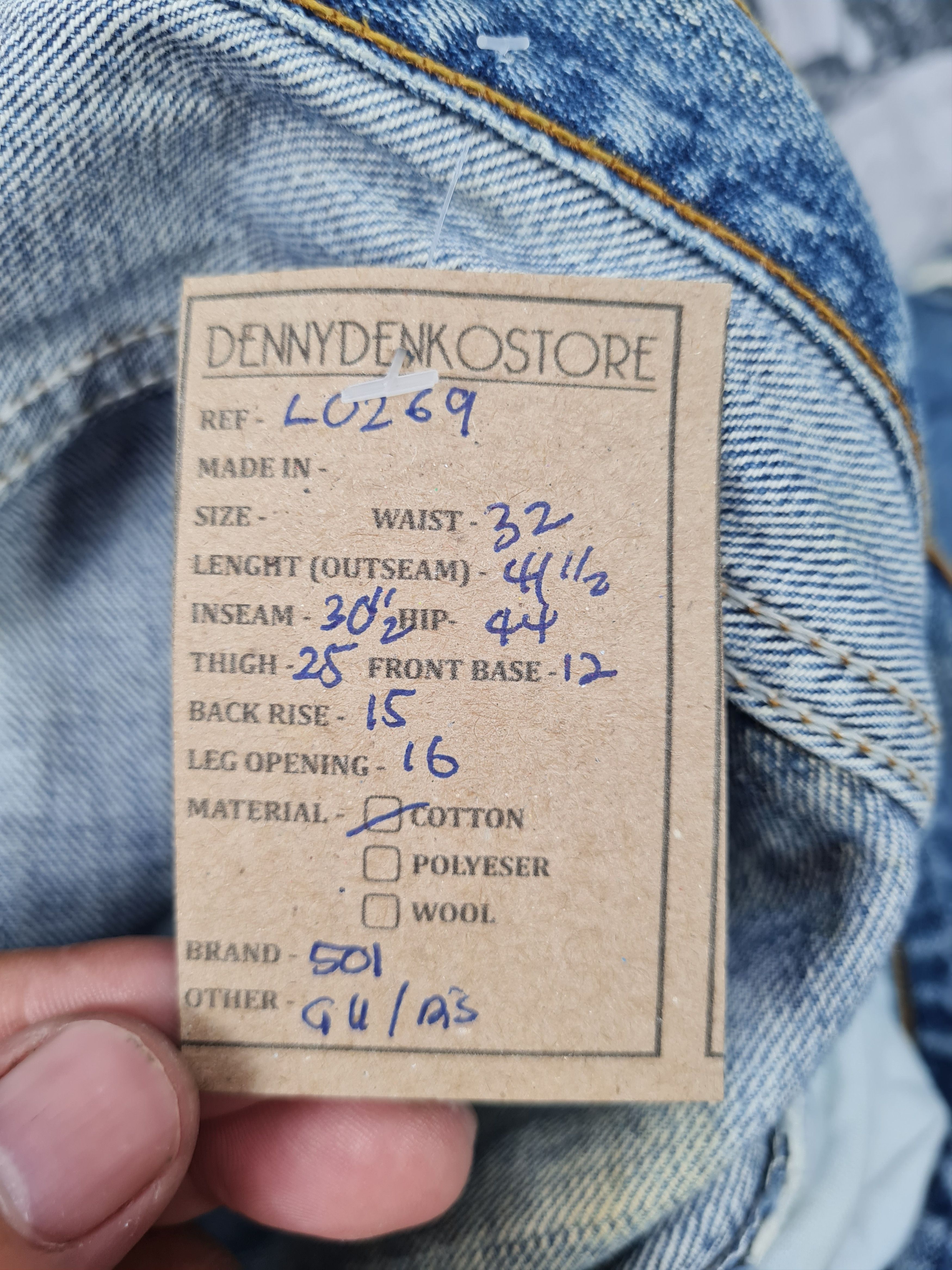 Levi's Vintage LEVIS 501 Light Wash Distressed 32x30.5 Jeans L0269 Size US 32 / EU 48 - 12 Thumbnail