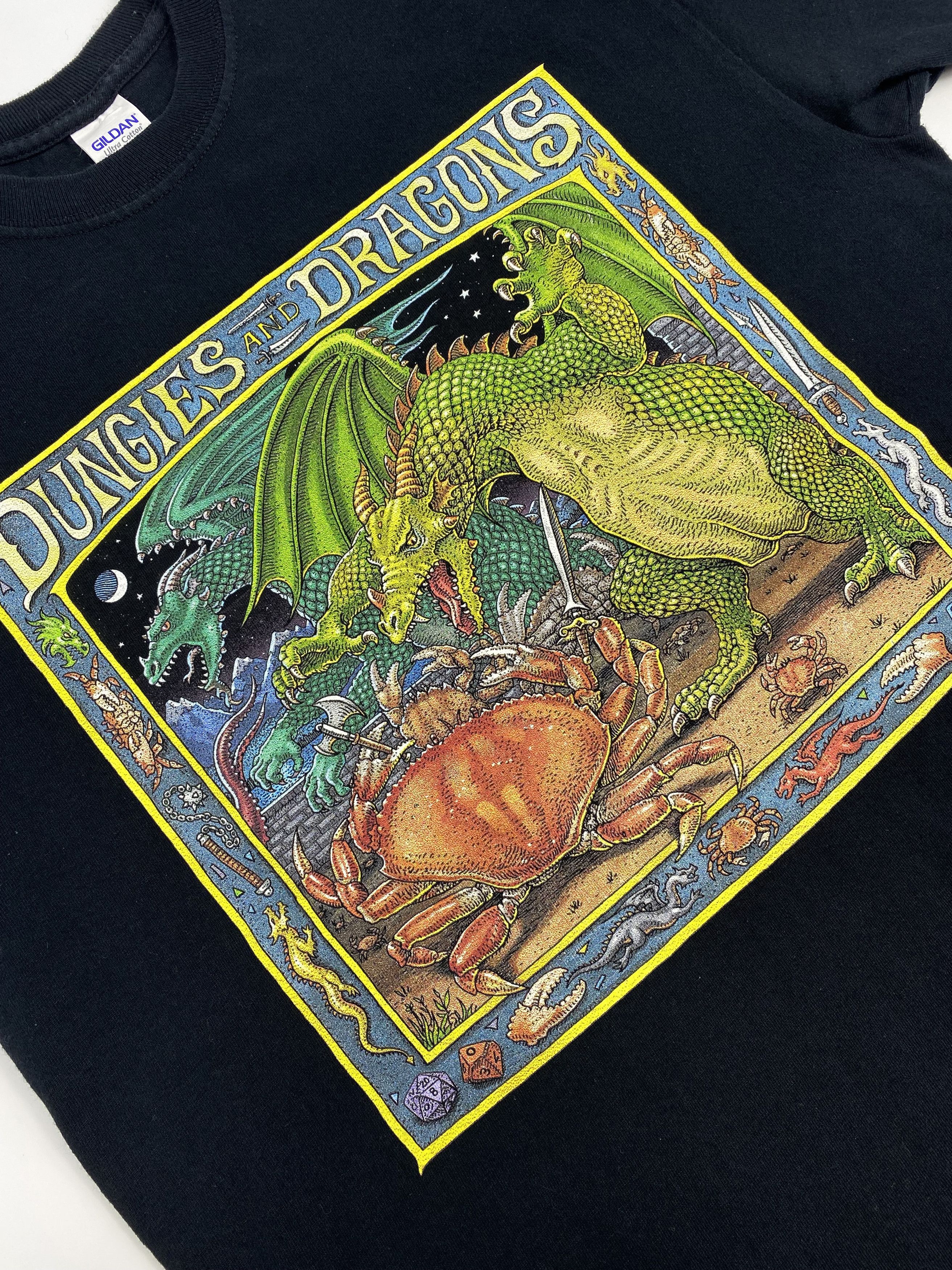 Gildan Ray Troll Art Parody Dungies and Dragons Graphic T-Shirt Size US M / EU 48-50 / 2 - 2 Thumbnail