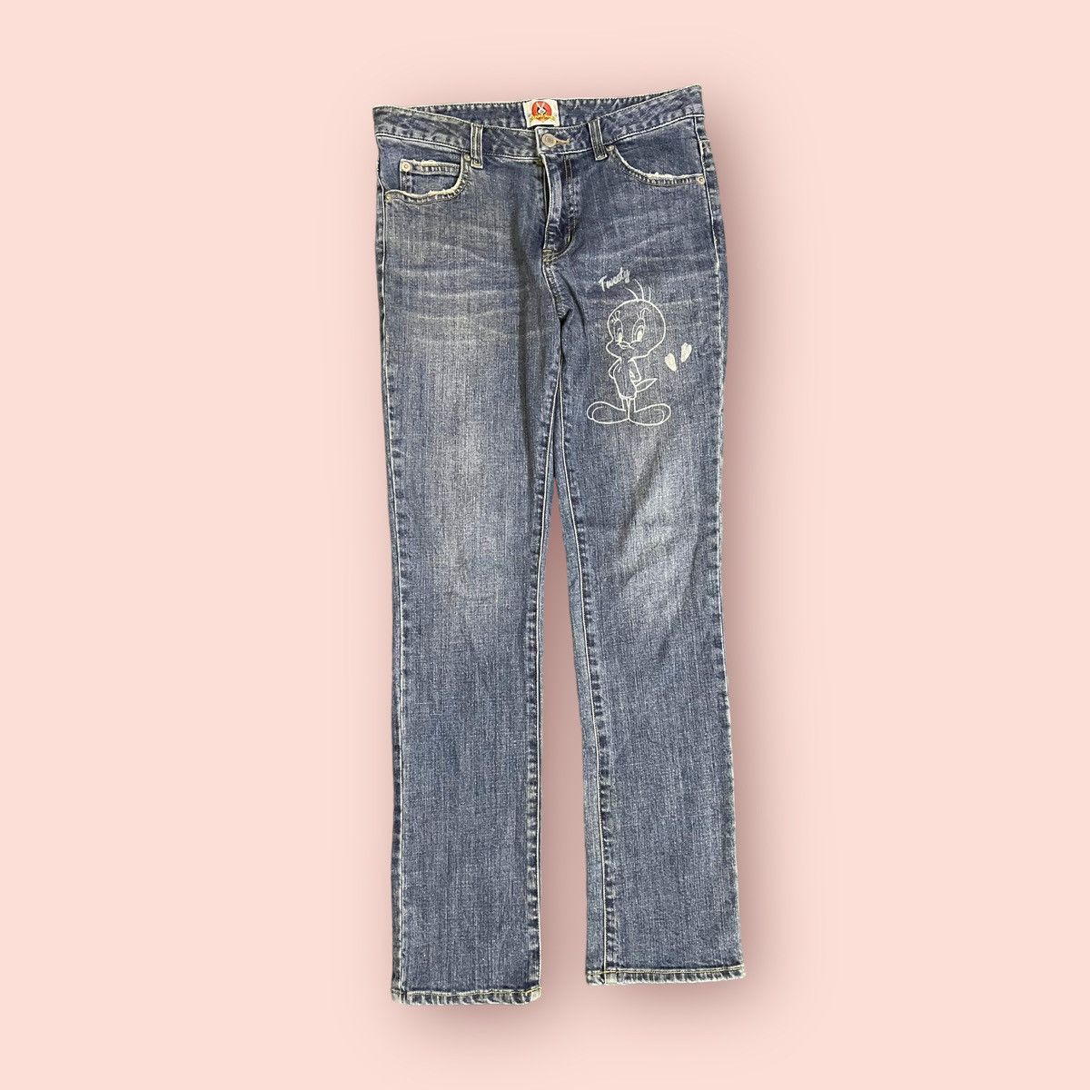 Cartoon Network × Japanese Brand × Vintage VINTAGE TWEETY BIRD LOONEY TUNES STRETCHABLE JEANS Size 28" / US 6 / IT 42 - 9 Thumbnail