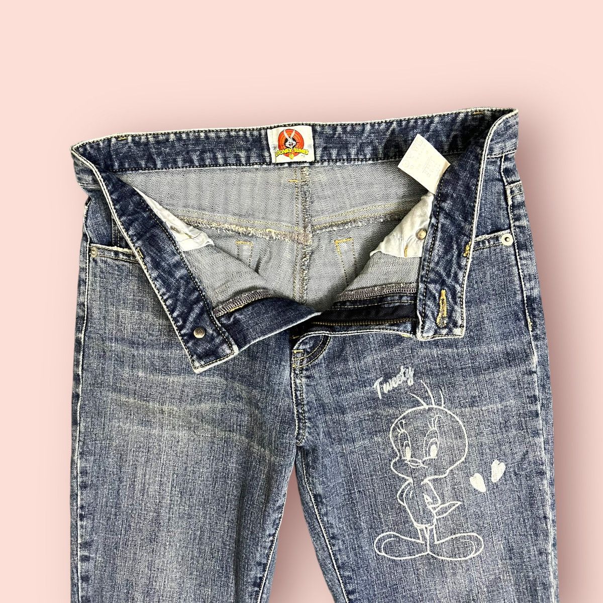 Cartoon Network × Japanese Brand × Vintage VINTAGE TWEETY BIRD LOONEY TUNES STRETCHABLE JEANS Size 28" / US 6 / IT 42 - 14 Thumbnail