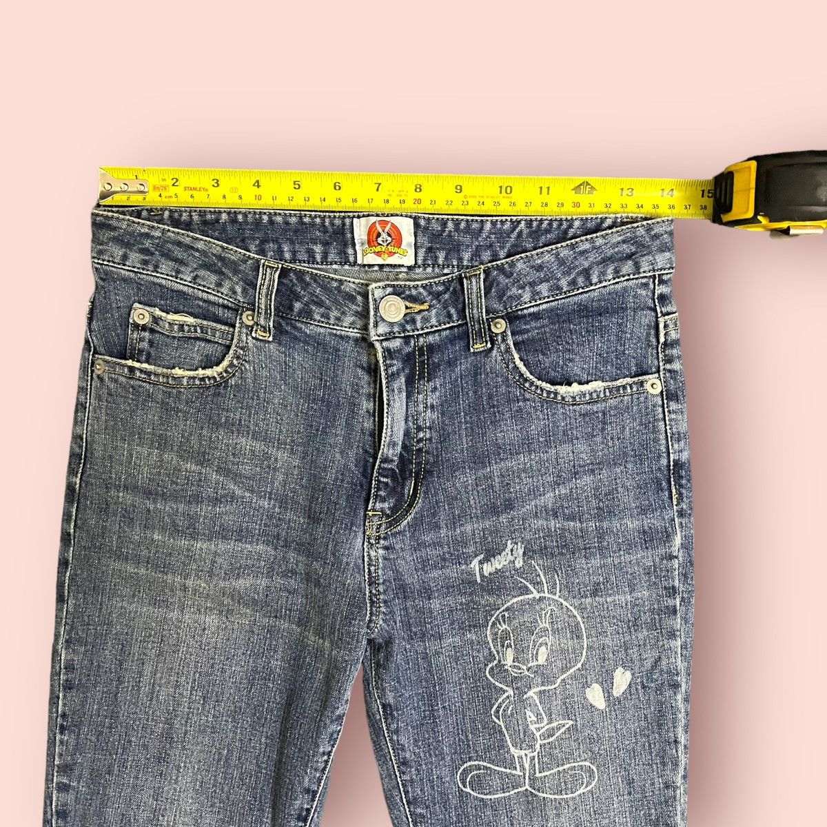 Cartoon Network × Japanese Brand × Vintage VINTAGE TWEETY BIRD LOONEY TUNES STRETCHABLE JEANS Size 28" / US 6 / IT 42 - 10 Thumbnail