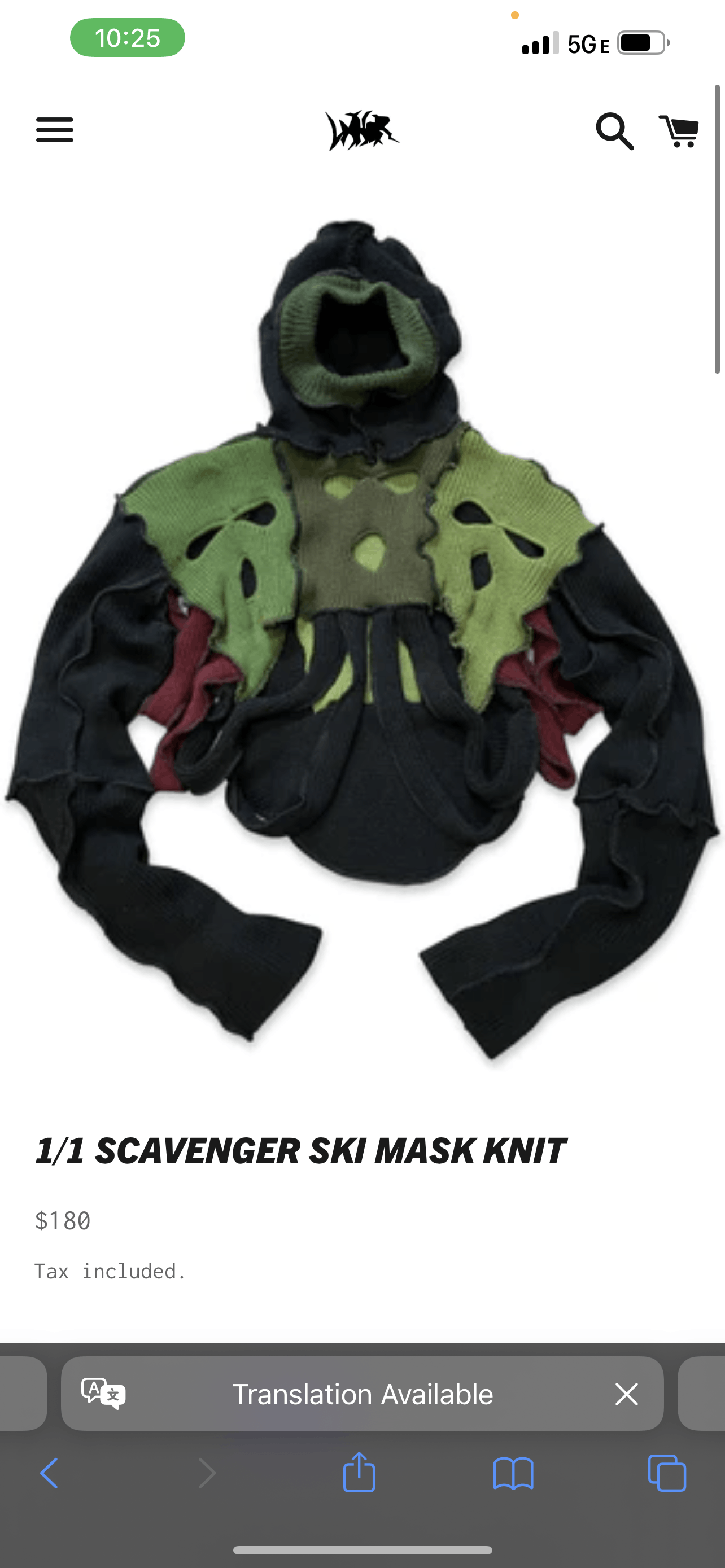 Lasher Felix 1/1 knit mask hooded sweater