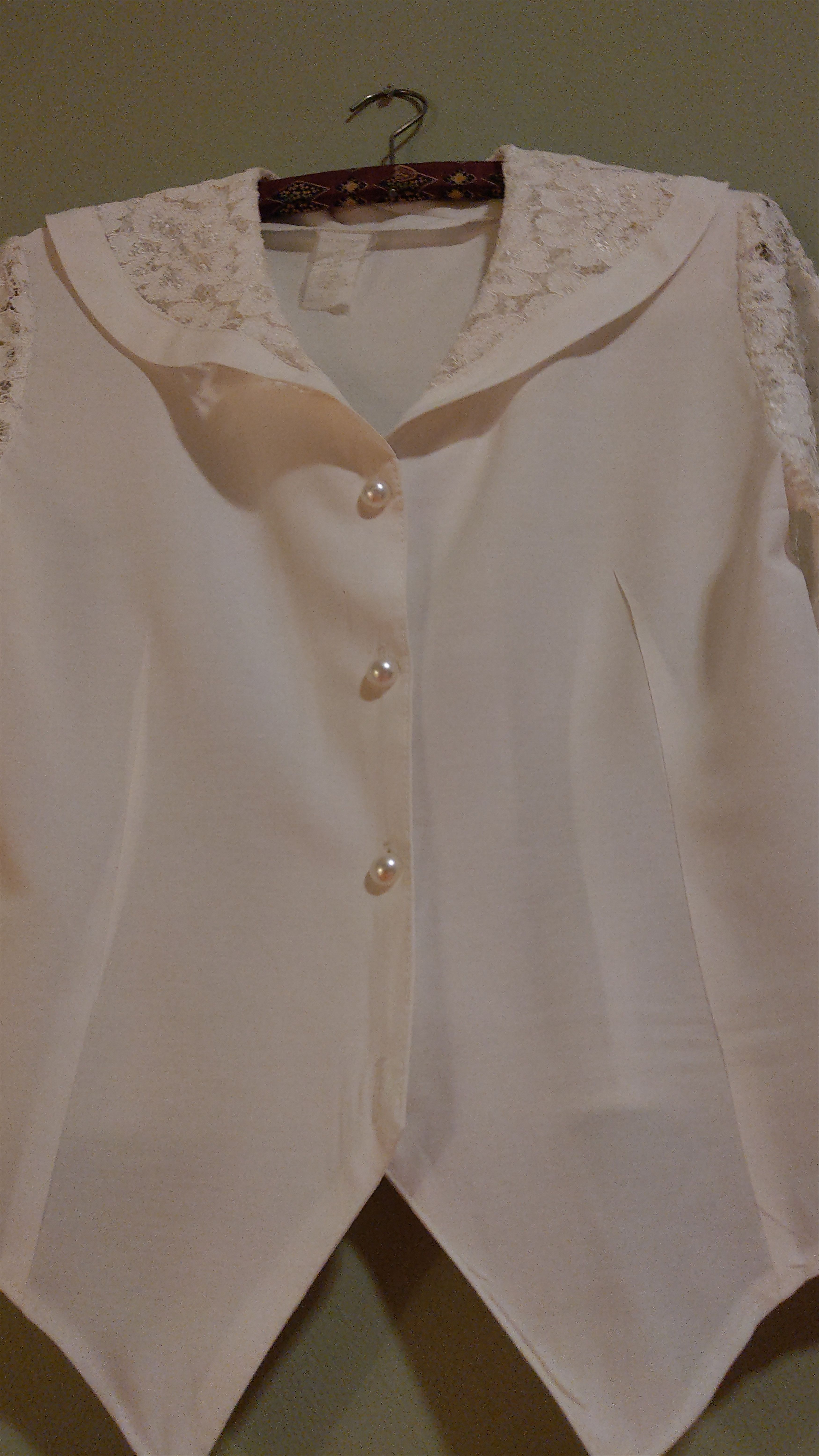 Japanese Brand × Vintage Vintage Collar Shirt Noir witch Alt Button Up Serviette Size M / US 6-8 / IT 42-44 - 16 Thumbnail