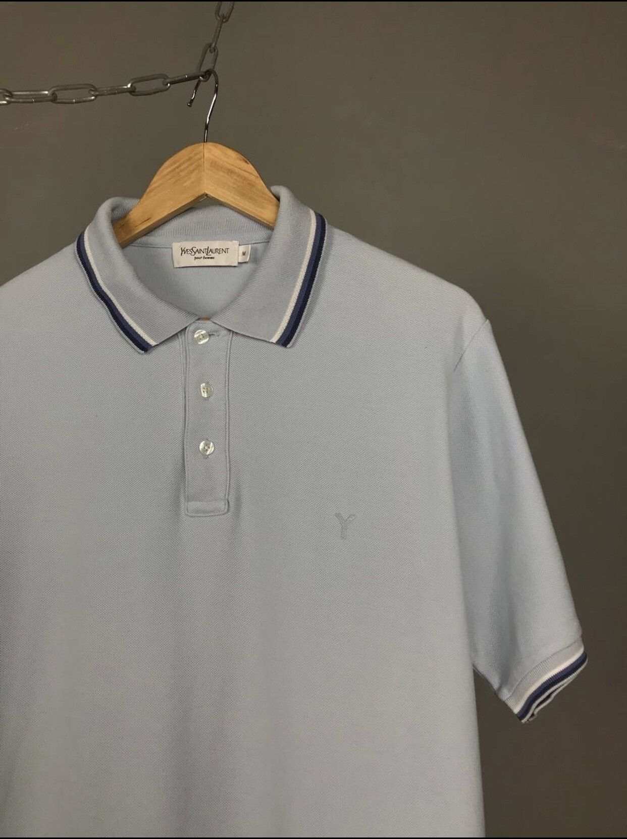 Yves Saint Laurent YSL Yves Saint Laurent Luxury Streetwear Polo Tee Size US M / EU 48-50 / 2 - 2 Thumbnail
