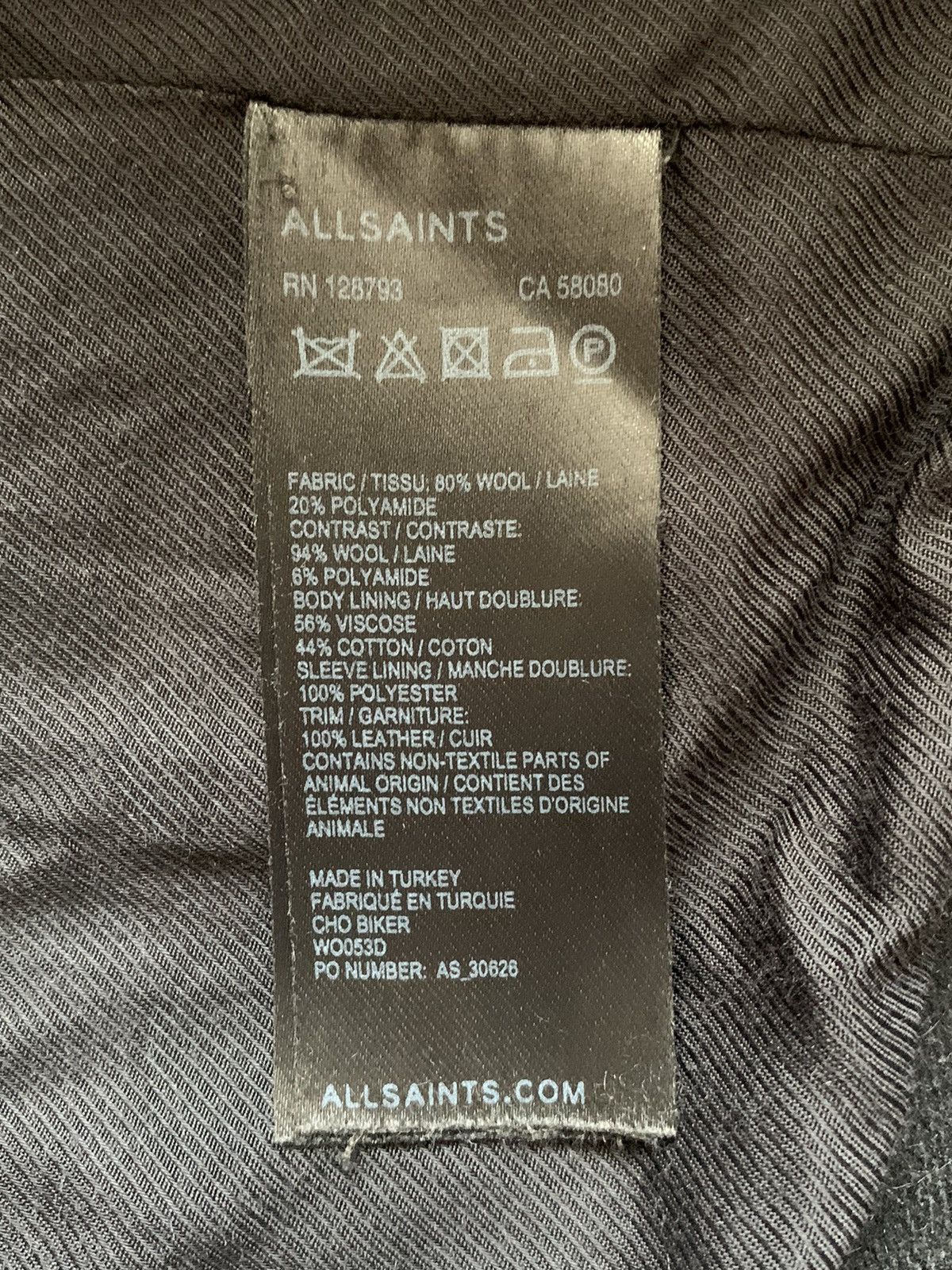Allsaints Allsaints zip CHO Biker leather jacket wool old money vintag Size XS / US 0-2 / IT 36-38 - 12 Thumbnail