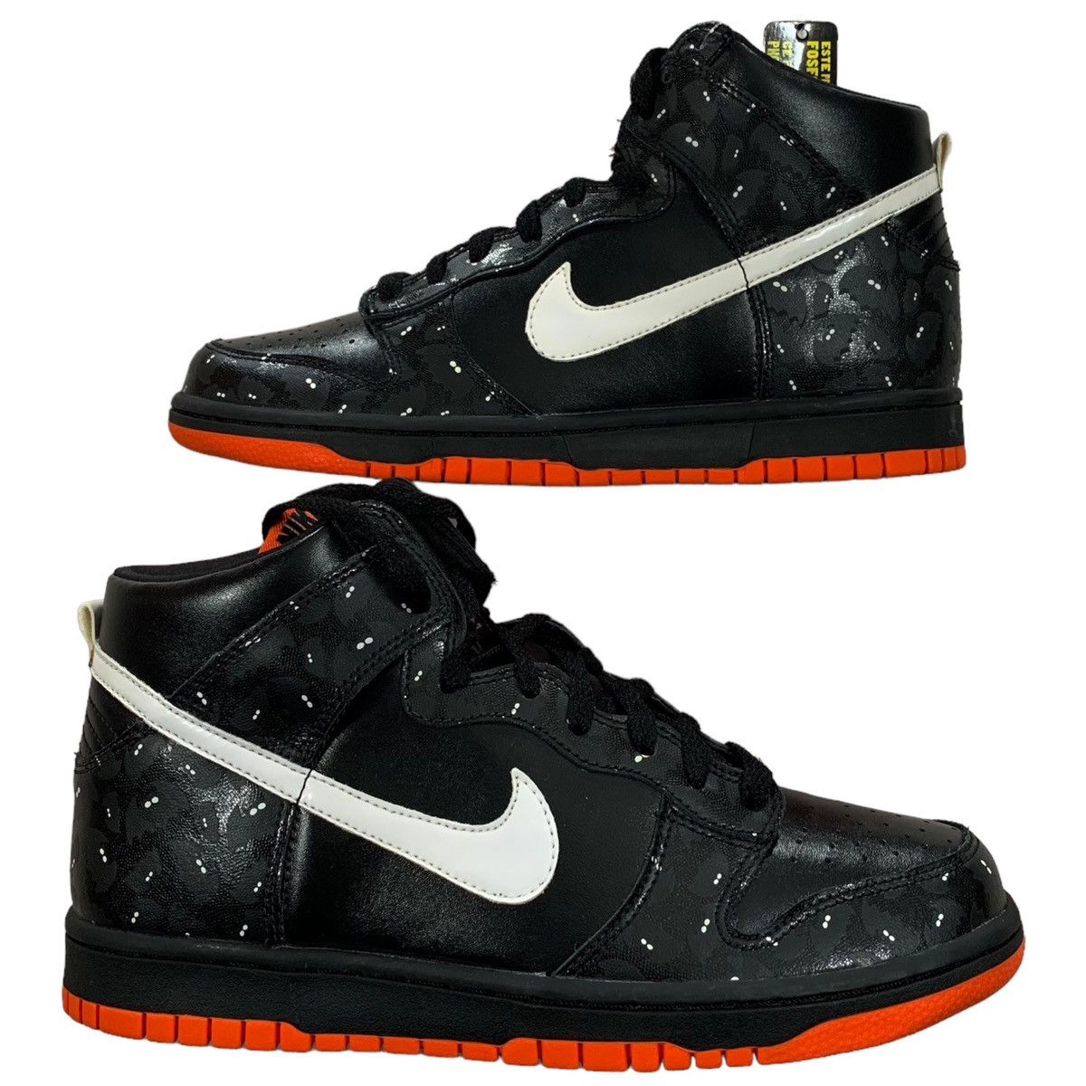 image of VTG Nike Dunk High Halloween Black Orange Blaze 2008 Sneaker, Men's (Size 7)