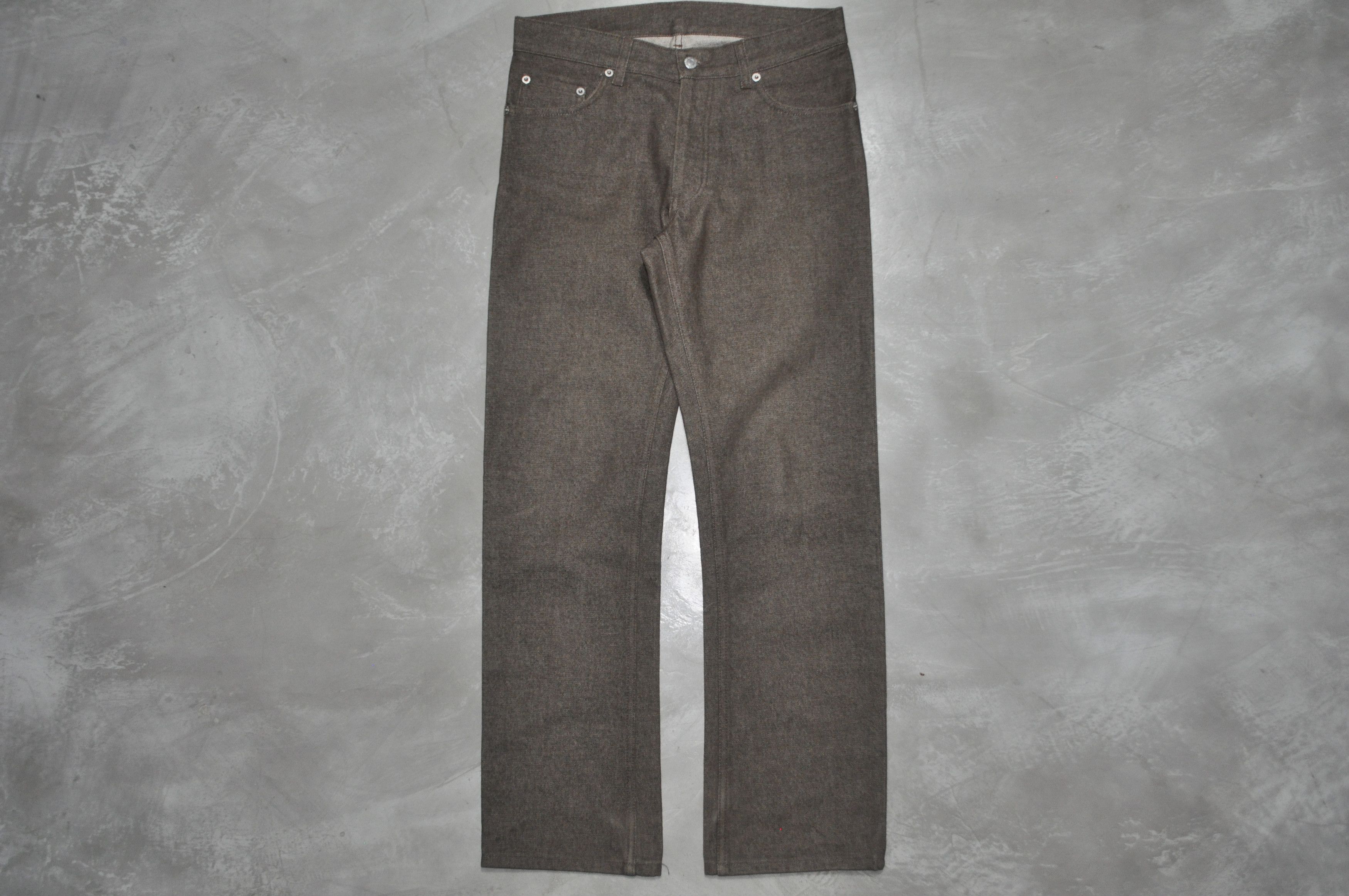 Helmut Lang Helmut Lang 1990s Classic Raw Denim Brown Boot Cut Size US 30 / EU 46 - 1 Thumbnail