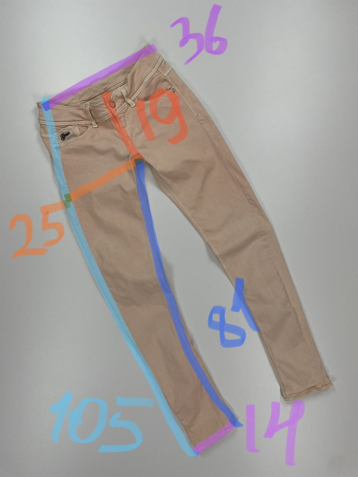 G-Star G-star RAW LYNN SKINNY COJ Womens pink jeans size 29x32 Size 29" - 14 Thumbnail