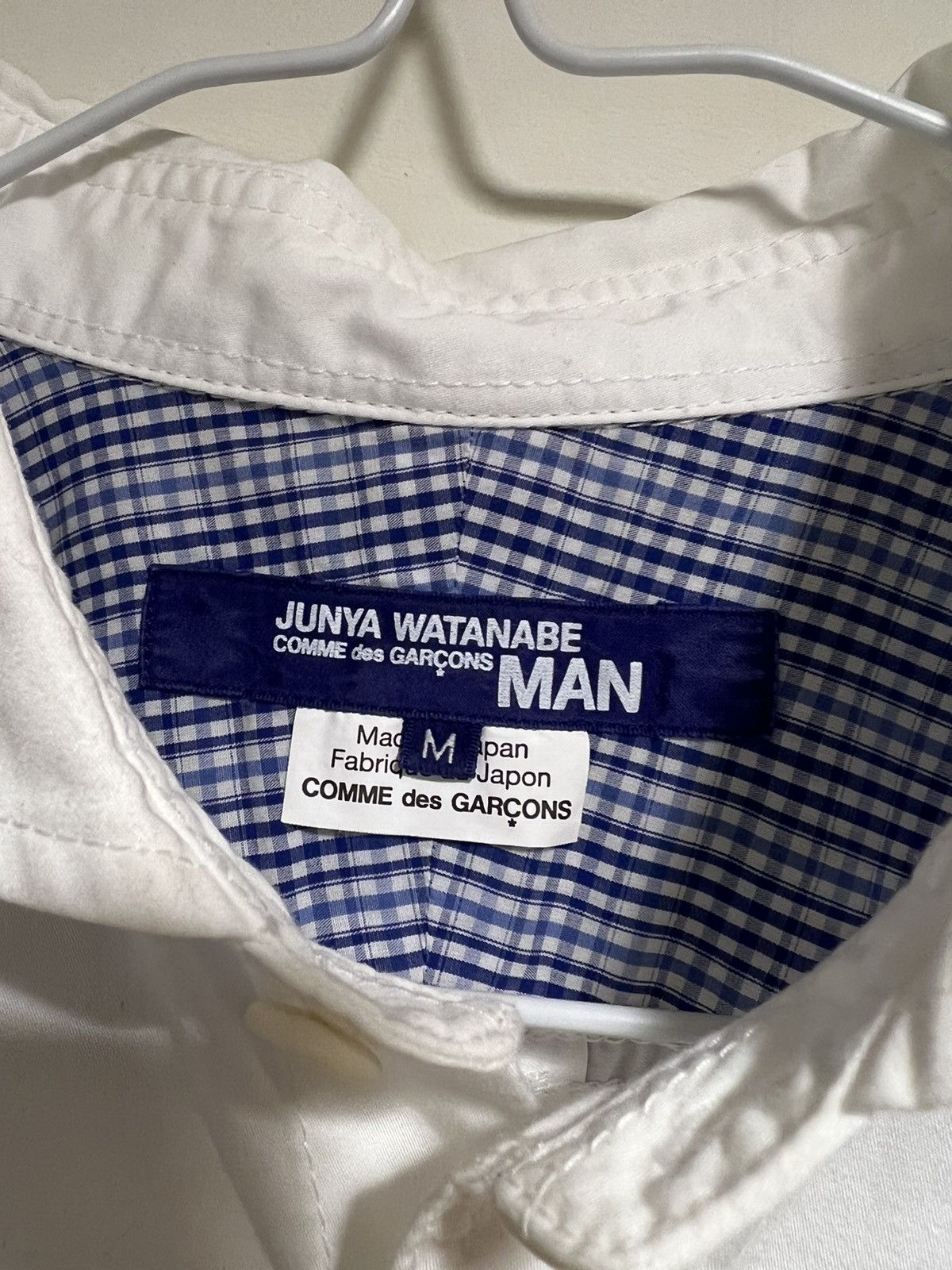 Comme des Garcons Plaid patched white button up Size US M / EU 48-50 / 2 - 3 Thumbnail