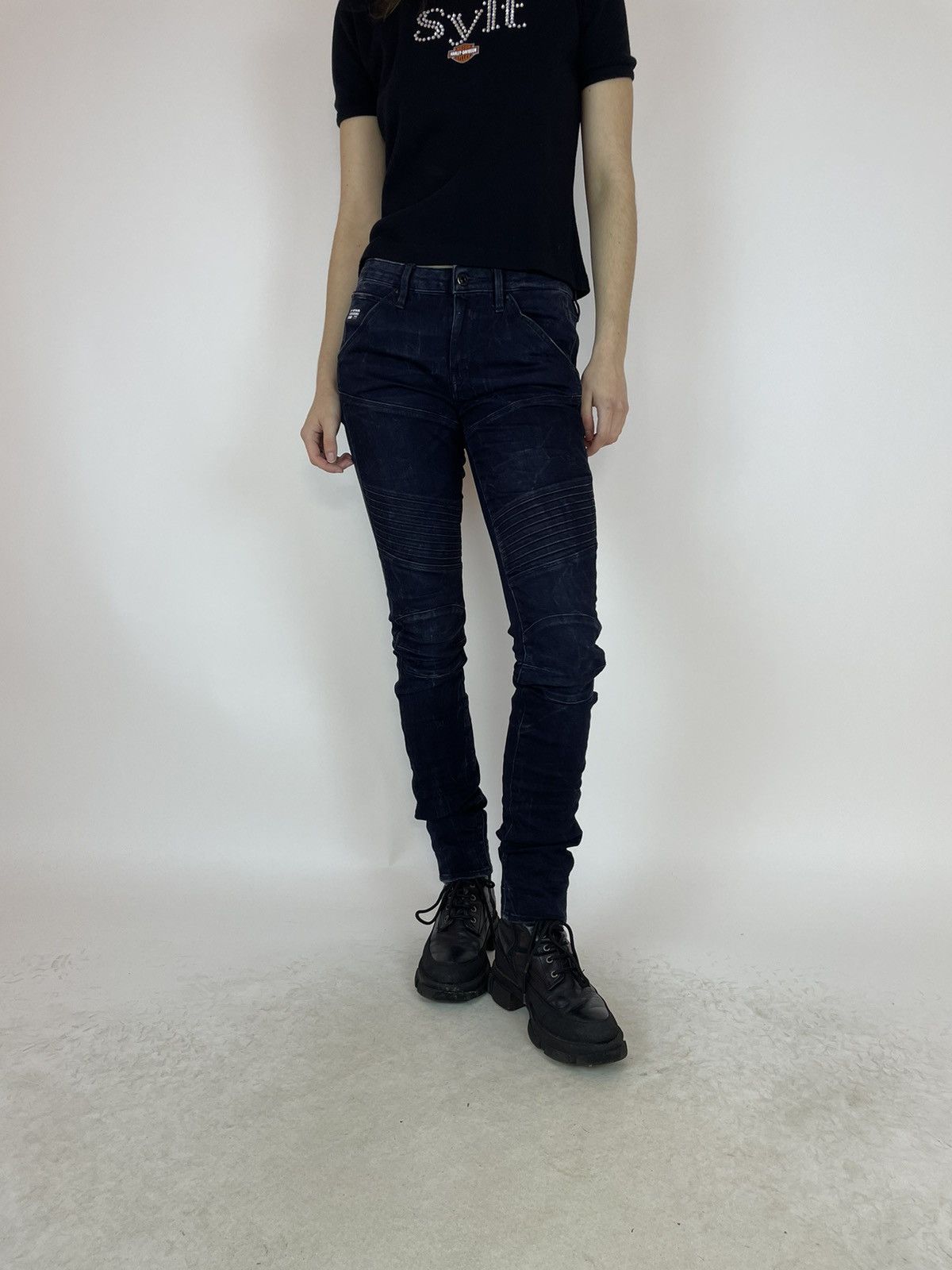 Other G-star RAW CUSTOM MID SKINNY WMN dark blue biker jeans 27x32 Size 27" / US 4 / IT 40 - 2 Thumbnail