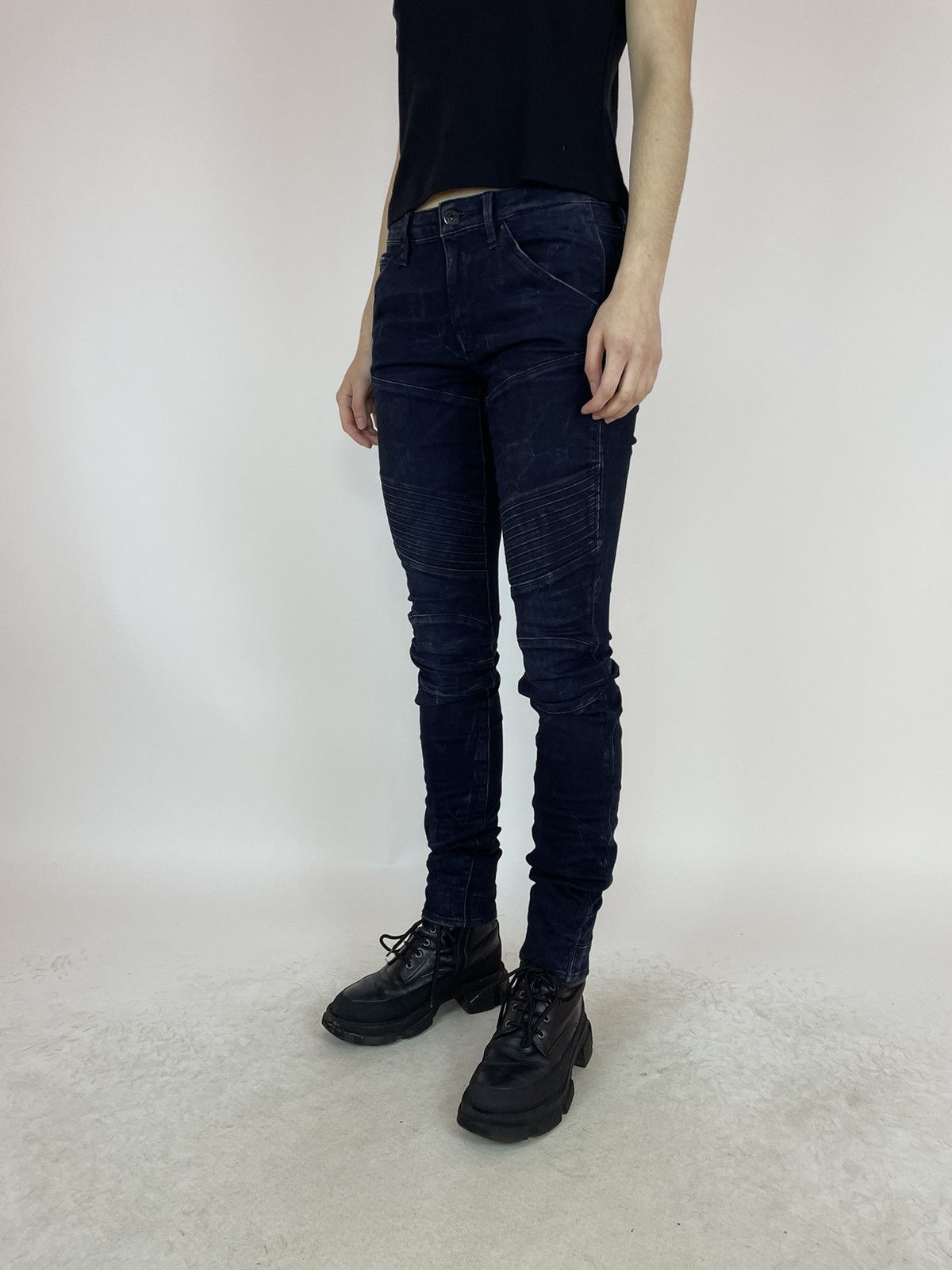 Other G-star RAW CUSTOM MID SKINNY WMN dark blue biker jeans 27x32 Size 27" / US 4 / IT 40 - 6 Thumbnail
