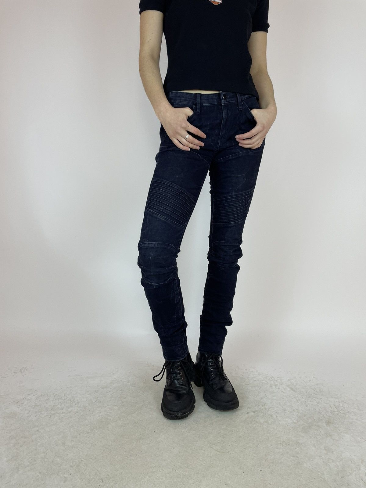 Other G-star RAW CUSTOM MID SKINNY WMN dark blue biker jeans 27x32 Size 27" / US 4 / IT 40 - 1 Thumbnail