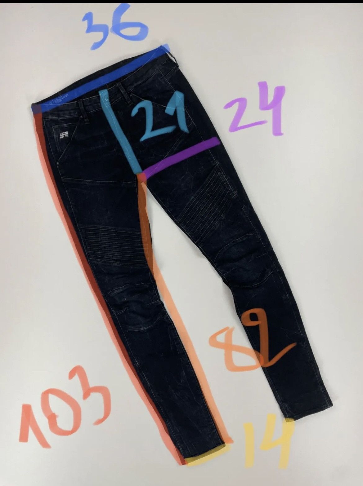 Other G-star RAW CUSTOM MID SKINNY WMN dark blue biker jeans 27x32 Size 27" / US 4 / IT 40 - 11 Thumbnail