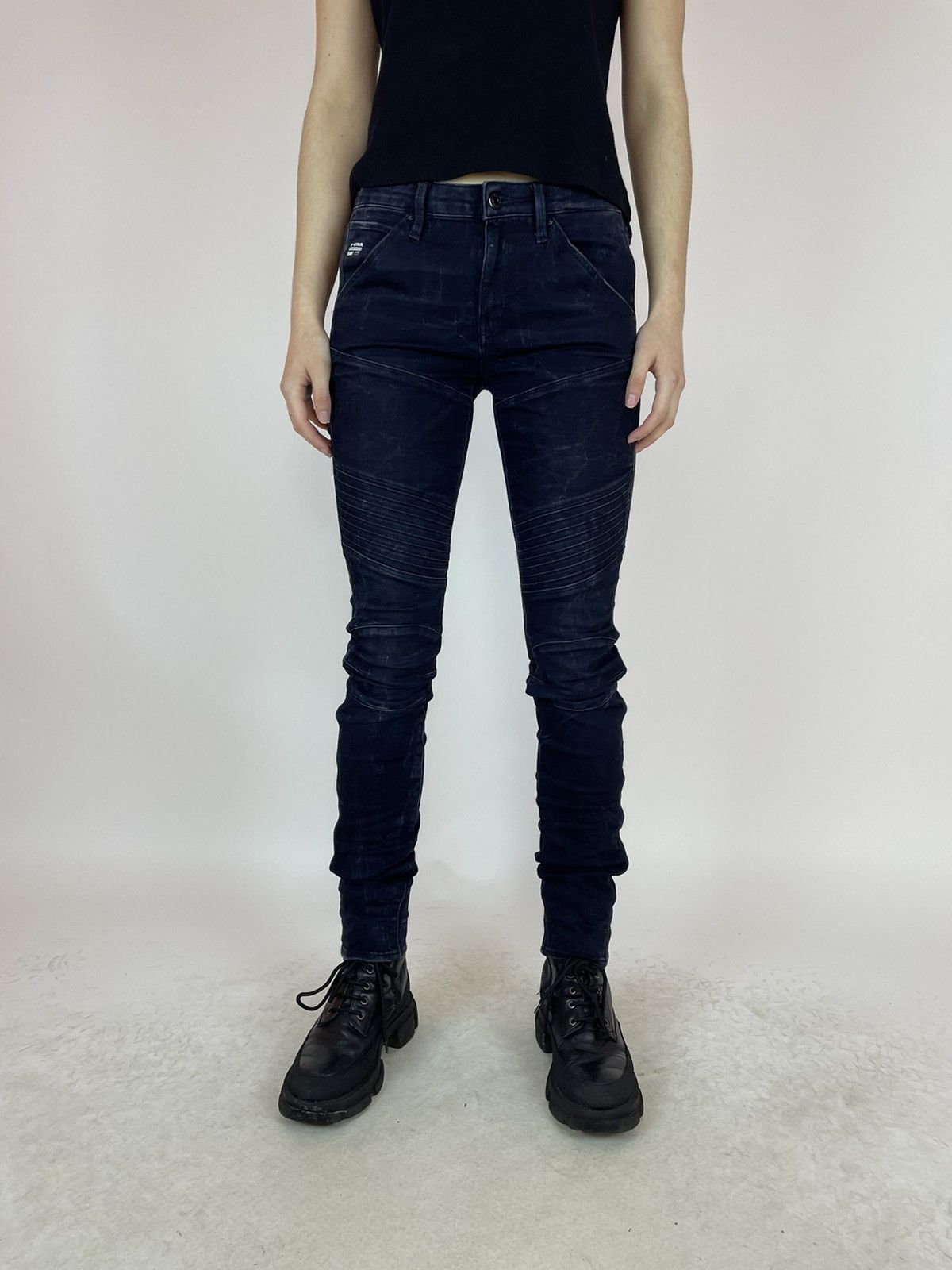 Other G-star RAW CUSTOM MID SKINNY WMN dark blue biker jeans 27x32 Size 27" / US 4 / IT 40 - 7 Thumbnail