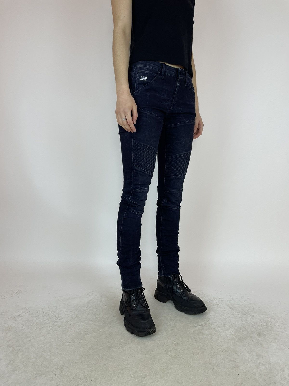 Other G-star RAW CUSTOM MID SKINNY WMN dark blue biker jeans 27x32 Size 27" / US 4 / IT 40 - 5 Thumbnail