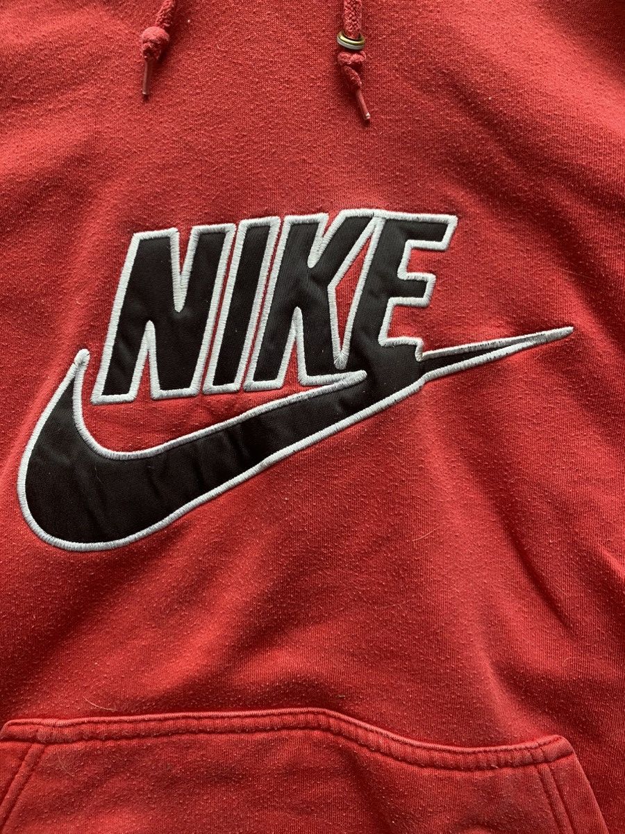 Nike Vintage Nike Hoodie Silver Tag 00s Red Hoodie Sweatshirt Size US XL / EU 56 / 4 - 3 Thumbnail