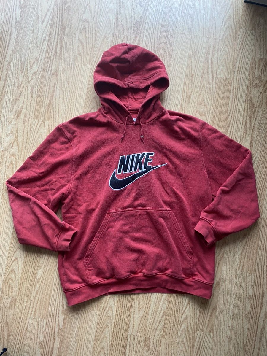 Nike Vintage Nike Hoodie Silver Tag 00s Red Hoodie Sweatshirt Size US XL / EU 56 / 4 - 2 Thumbnail