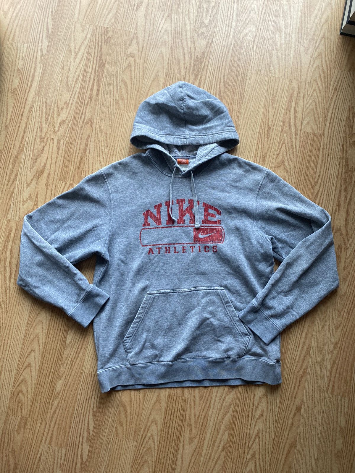 Nike × Vintage Vintage Nike The Athletic Department Grey Hoodie Sweatshirt Size US M / EU 48-50 / 2 - 2 Thumbnail