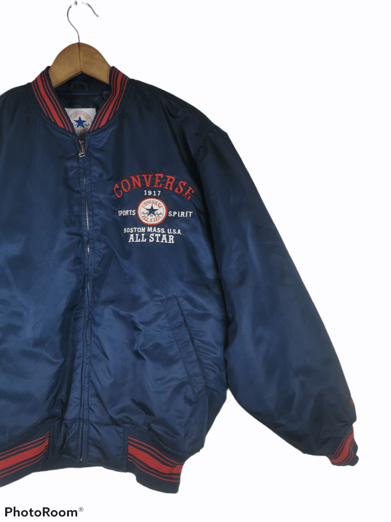 Converse × Vintage Vintage Converse Chuck Taylor Bomber Varsity Jacket Size US M / EU 48-50 / 2 - 4 Thumbnail
