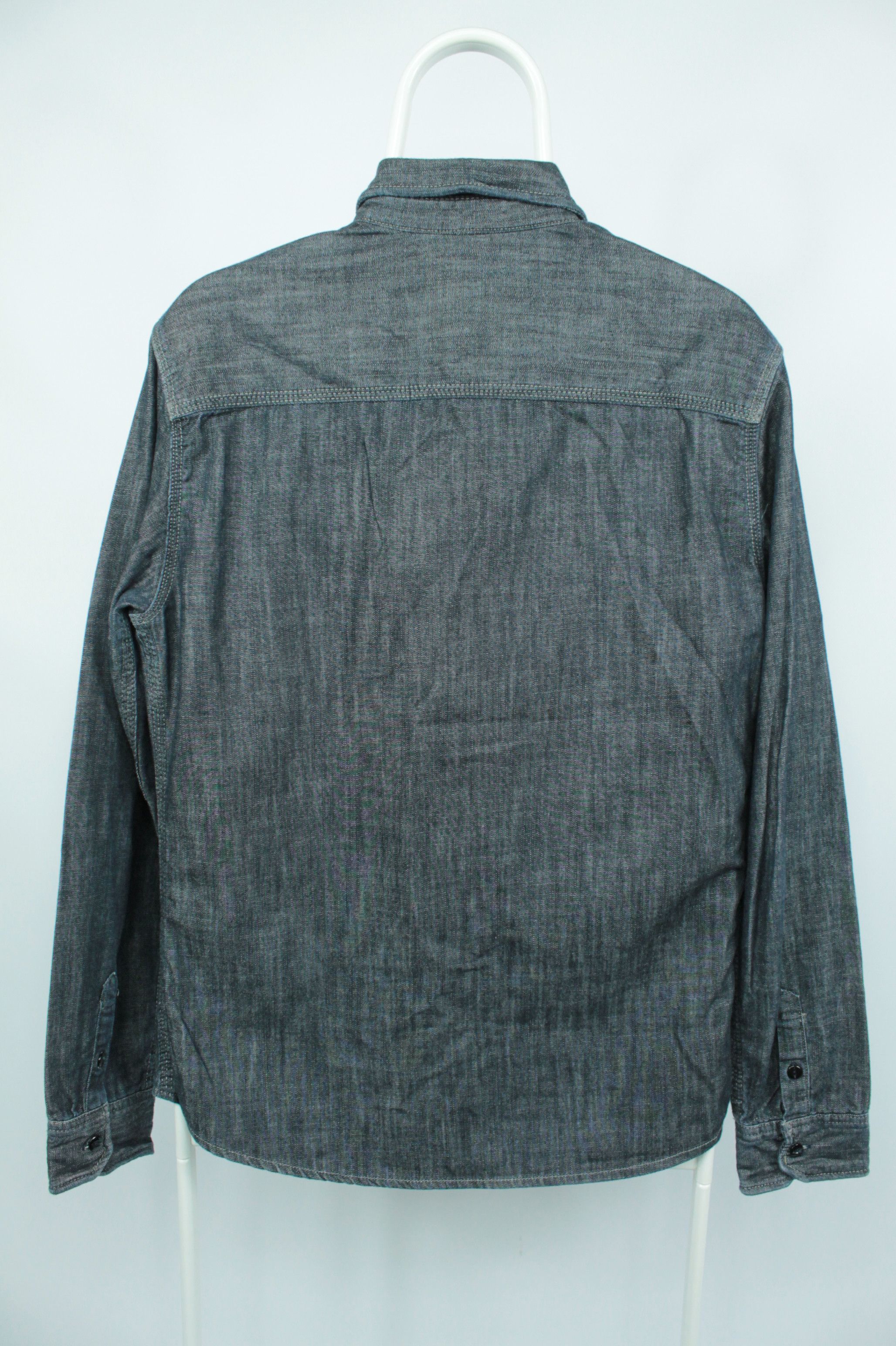 Allsaints AllSaints Huaky Blue Denim Casual Shirt Size US M / EU 48-50 / 2 - 5 Thumbnail