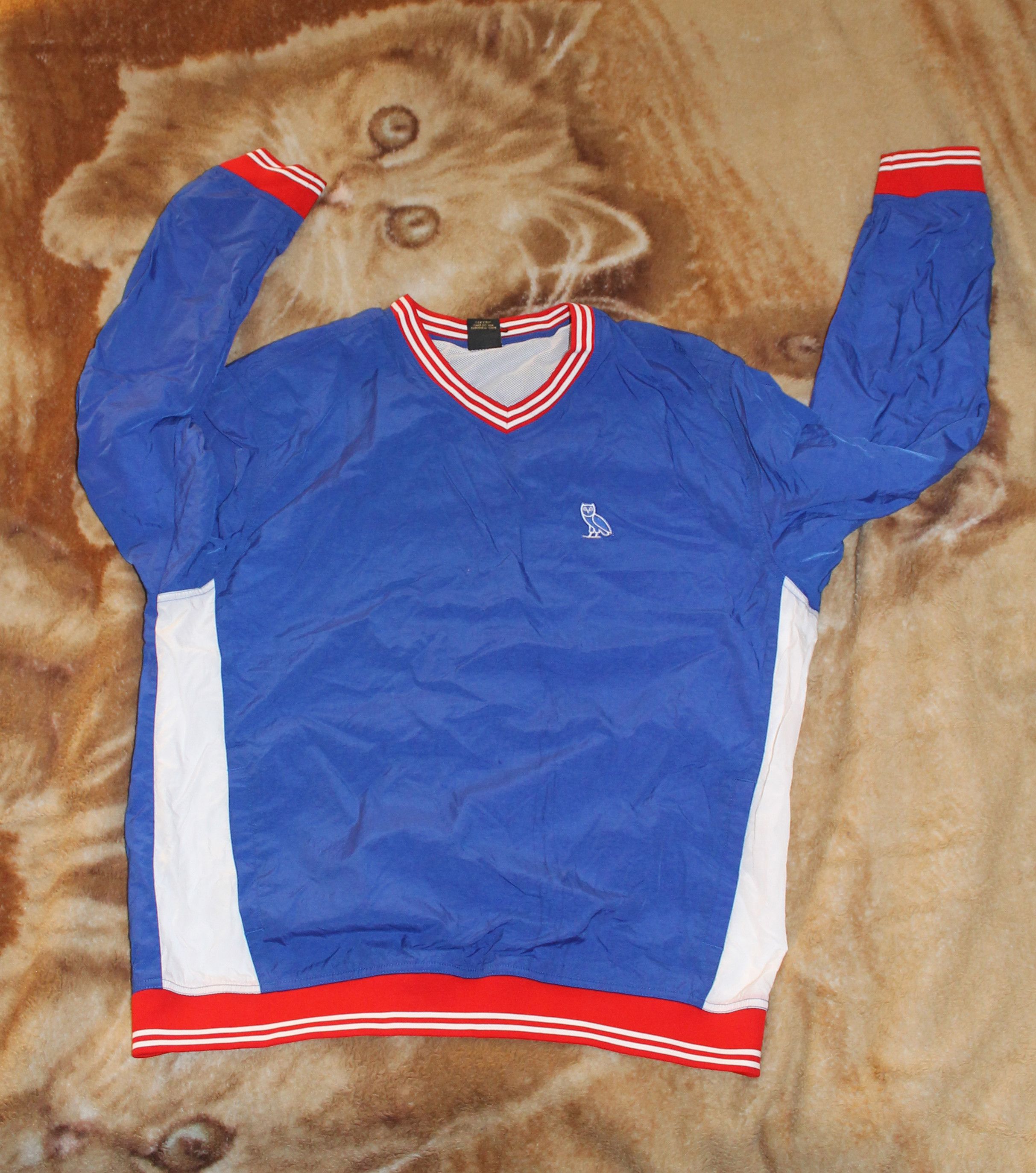 Octobers Very Own OVO V-Neck Pullover Windbreaker Royal Blue | Grailed