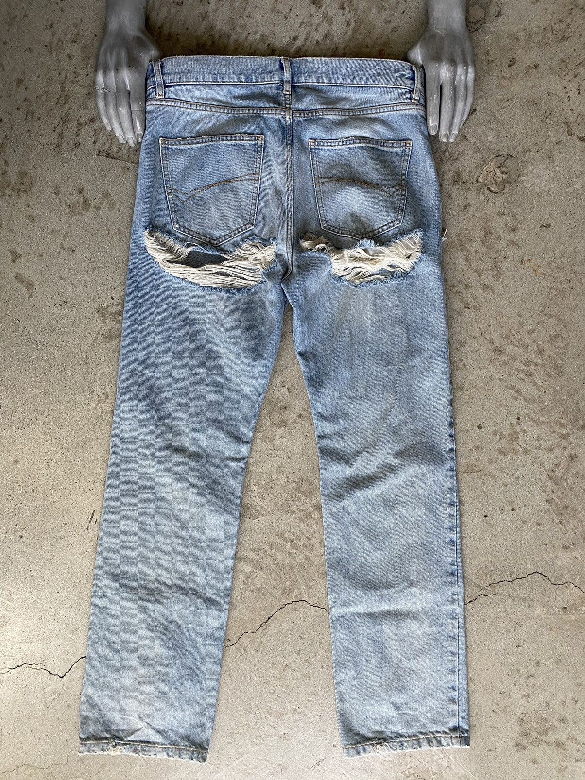 Balenciaga BALENCIAGA SAMPLE DISTRESSED DENIM JEANS (WITHOUT BOXERS) Size US 35 - 2 Thumbnail