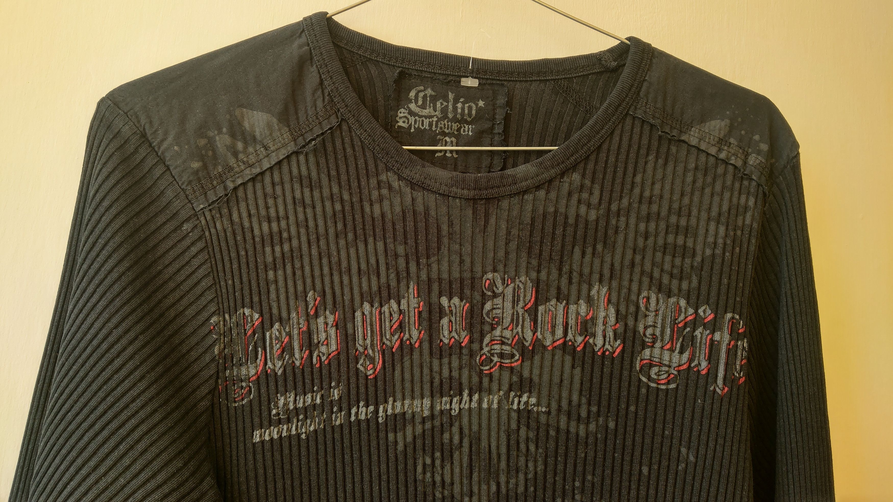 Band Tees Distressed Goth Lonsgleeve Raver Biker Shirt Opium Alt Size US M / EU 48-50 / 2 - 7 Thumbnail