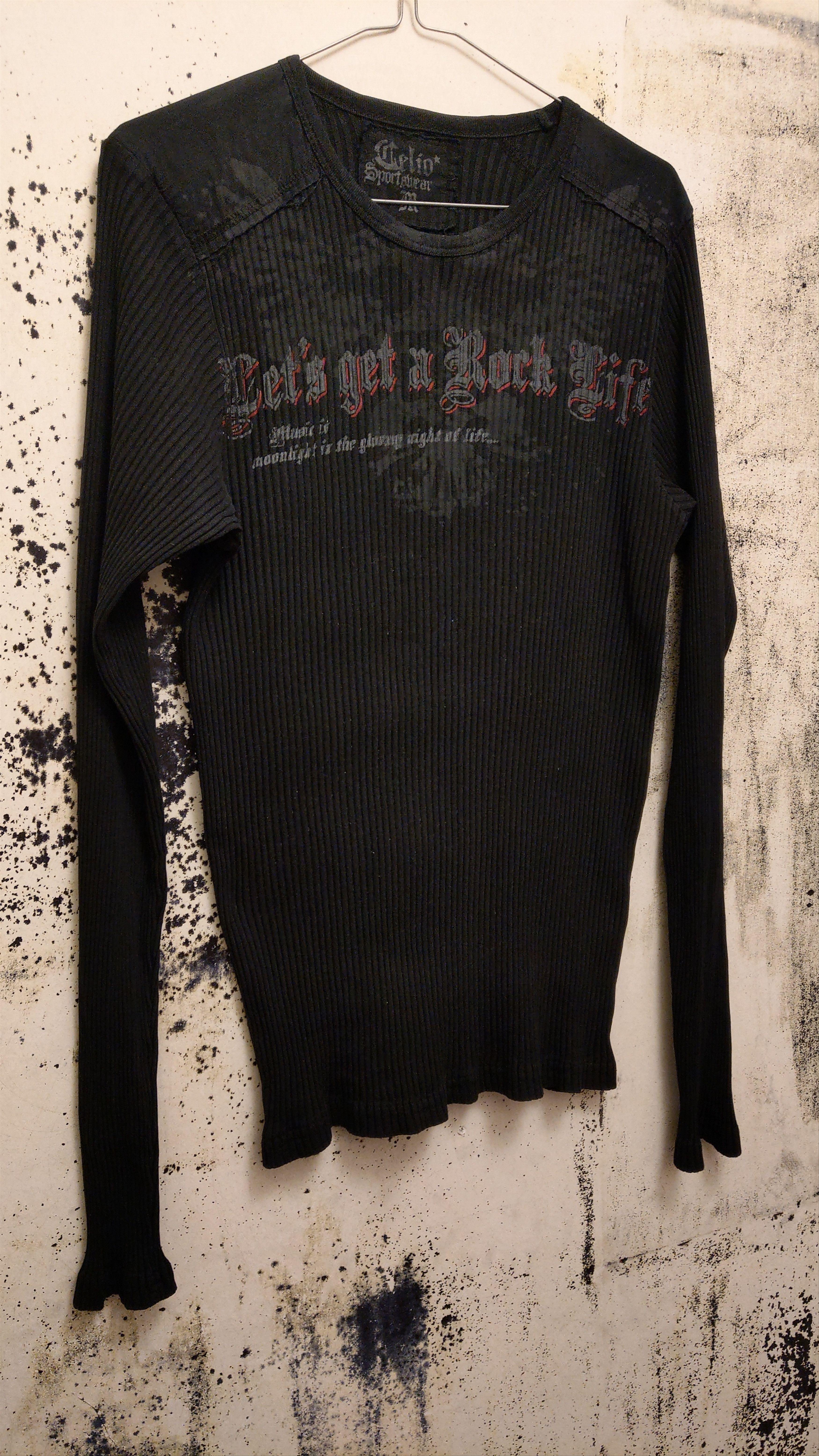 Band Tees Distressed Goth Lonsgleeve Raver Biker Shirt Opium Alt Size US M / EU 48-50 / 2 - 8 Thumbnail