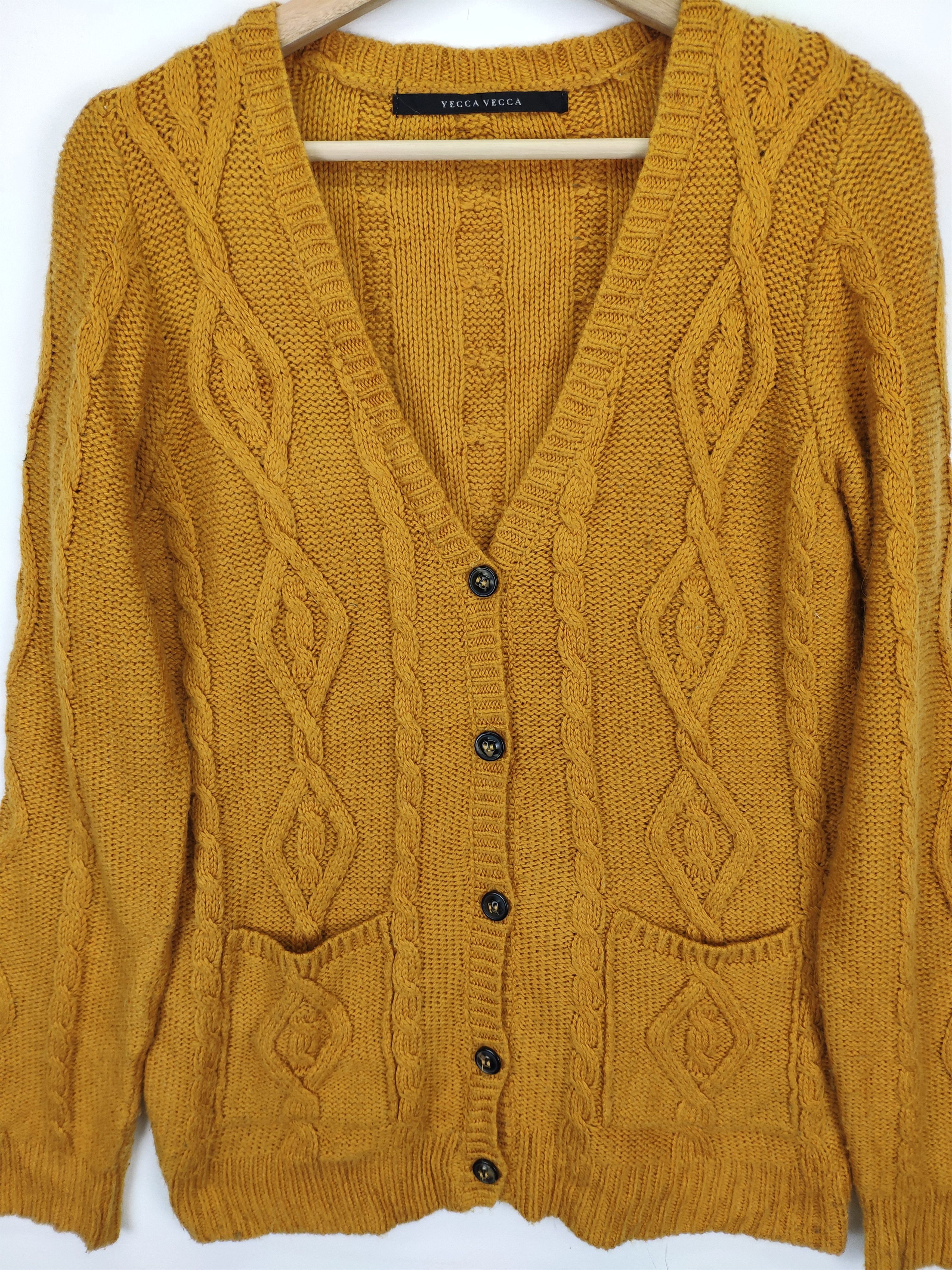 Aran Isles Knitwear × Japanese Brand Vintage Wool Knit Cardigan Sweater by Yecca Vecca Size S / US 4 / IT 40 - 6 Thumbnail