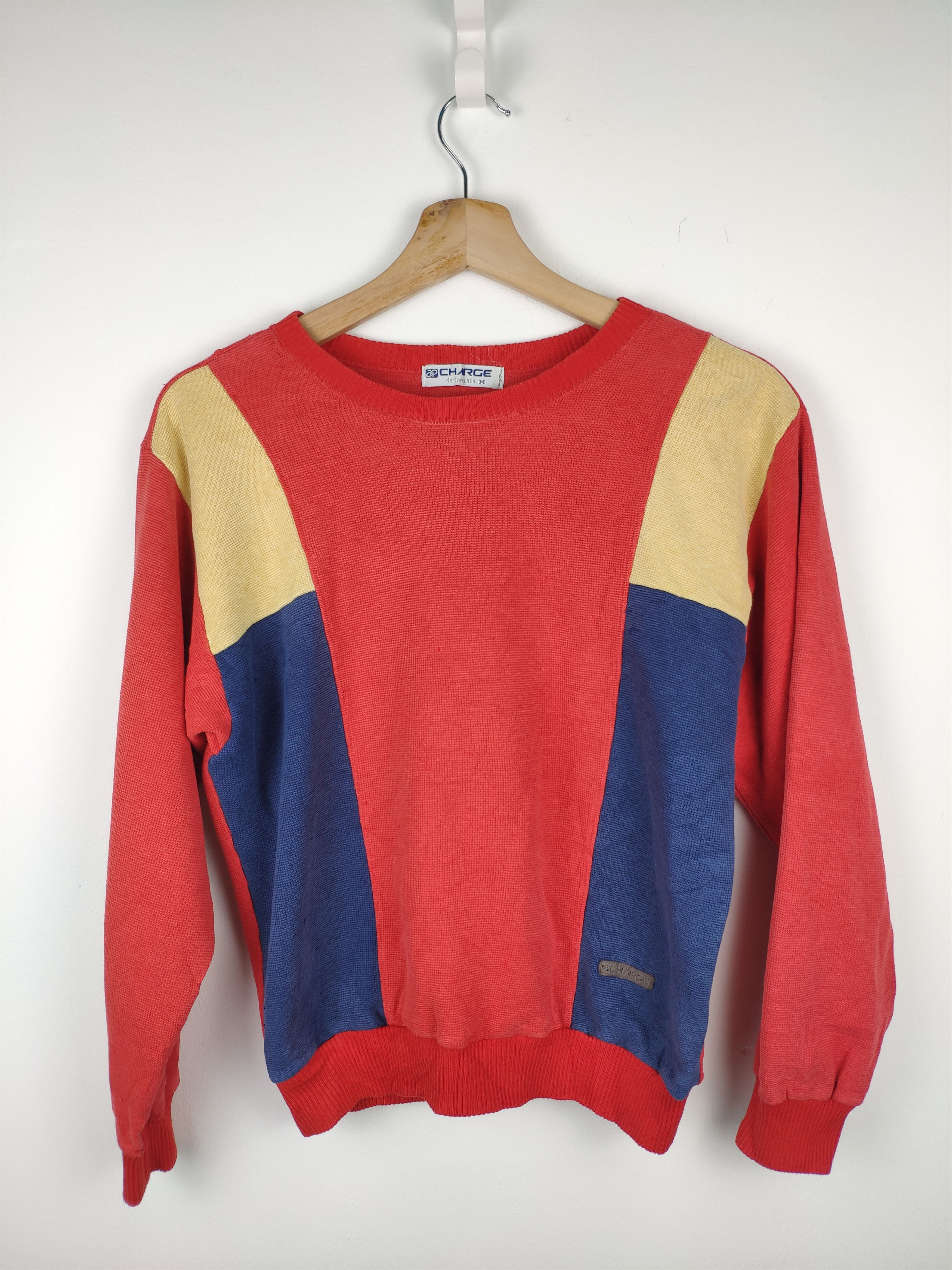 Aran Isles Knitwear × Japanese Brand × Vintage Steal 💥 Vintage Arnold Palmer Knit Sweater Colour Block Size US S / EU 44-46 / 1 - 1 Thumbnail