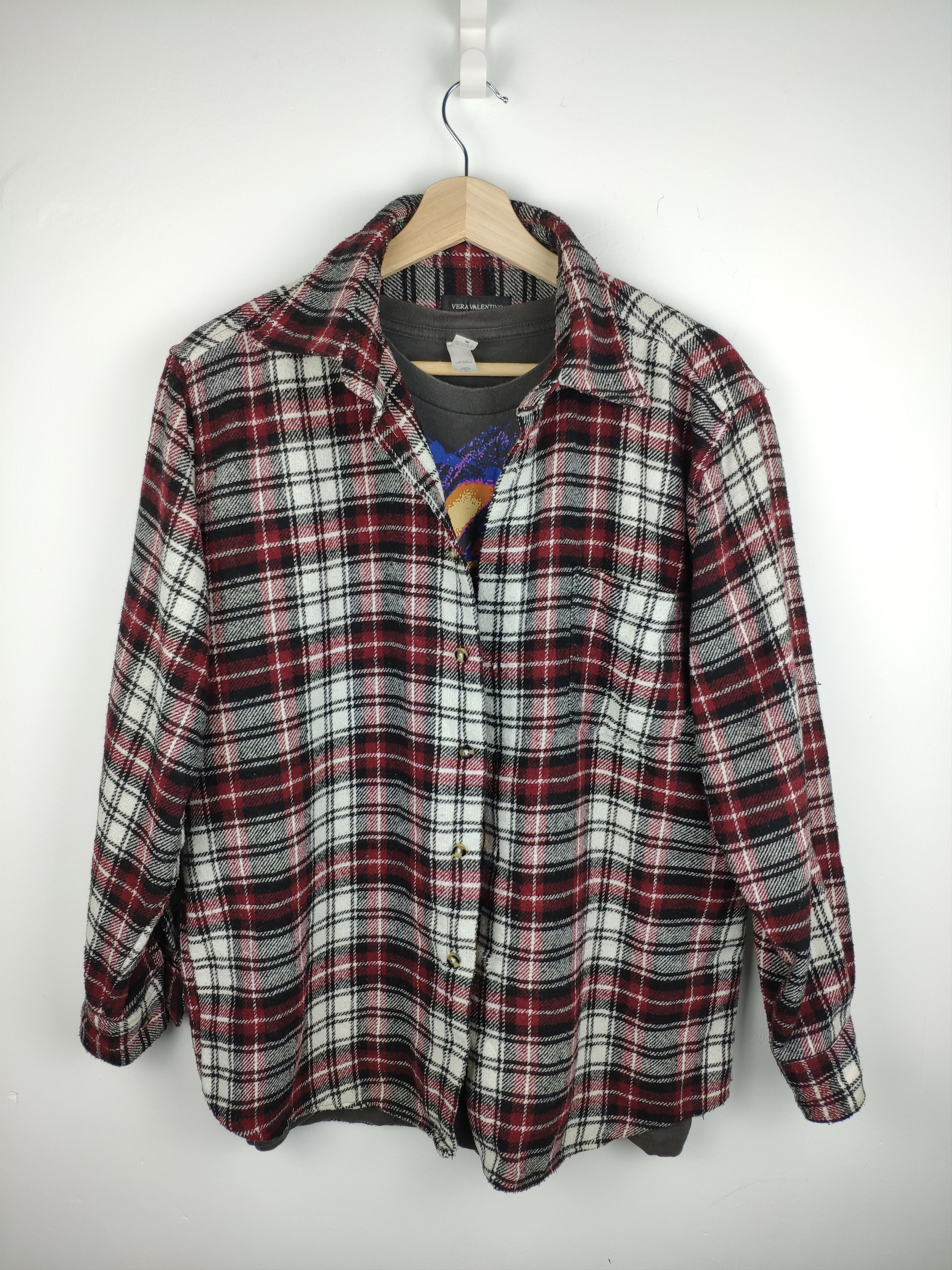 Flannel × Japanese Brand × Vintage Vintage Plaid Flannel Shirt Button Up Travis Scott Style Size US M / EU 48-50 / 2 - 3 Thumbnail