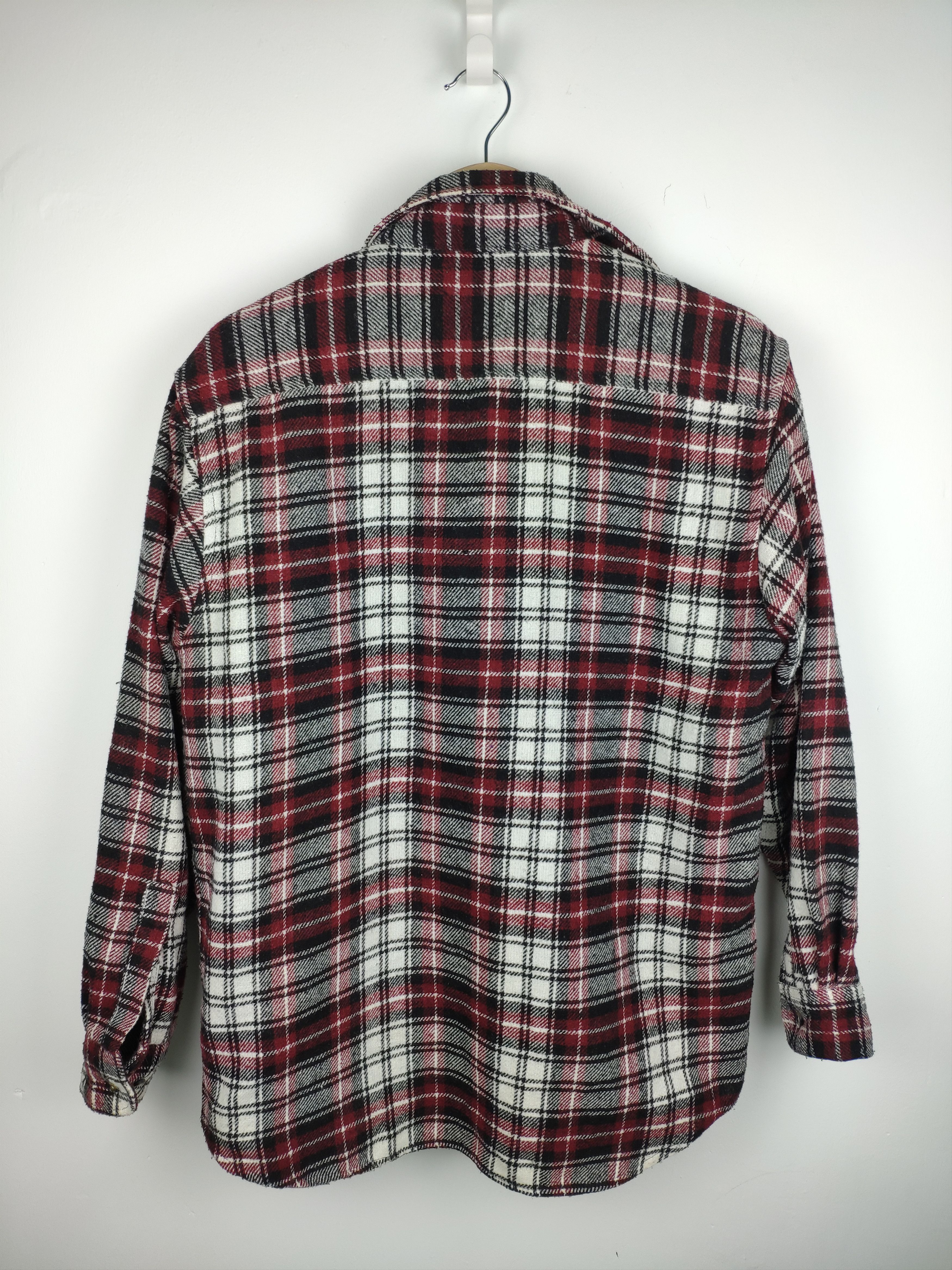 Flannel × Japanese Brand × Vintage Vintage Plaid Flannel Shirt Button Up Travis Scott Style Size US M / EU 48-50 / 2 - 7 Thumbnail