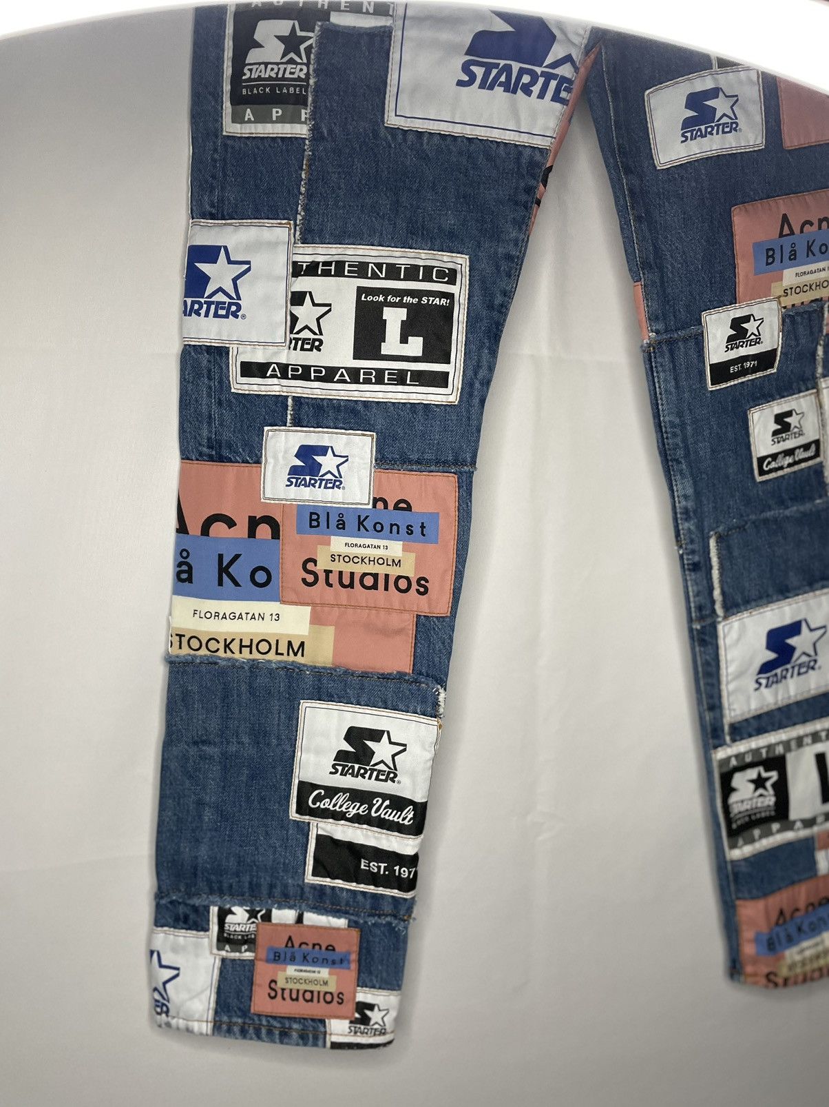 Acne Studios × Starter Acne Studios x Starter SS19 ‘1996 Patchwork’ Denim Size US 27 - 5 Thumbnail