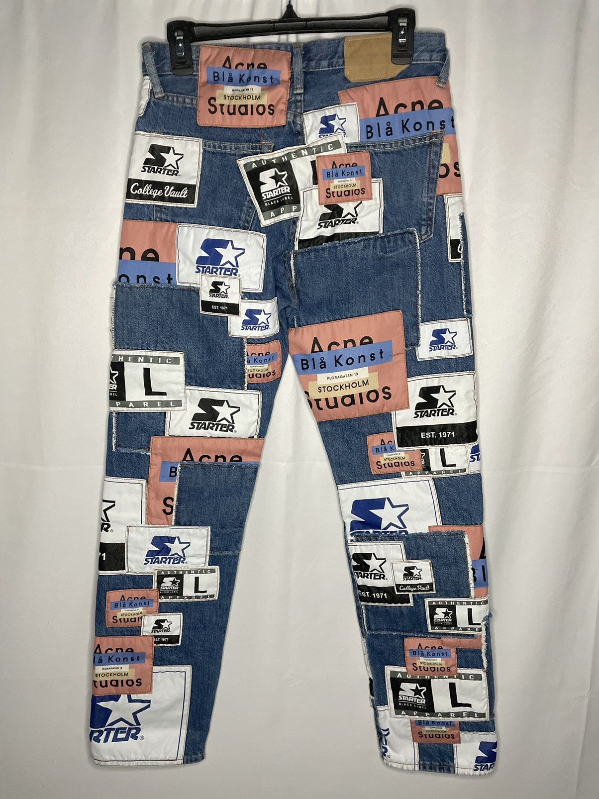 Acne Studios × Starter Acne Studios x Starter SS19 ‘1996 Patchwork’ Denim Size US 27 - 2 Thumbnail