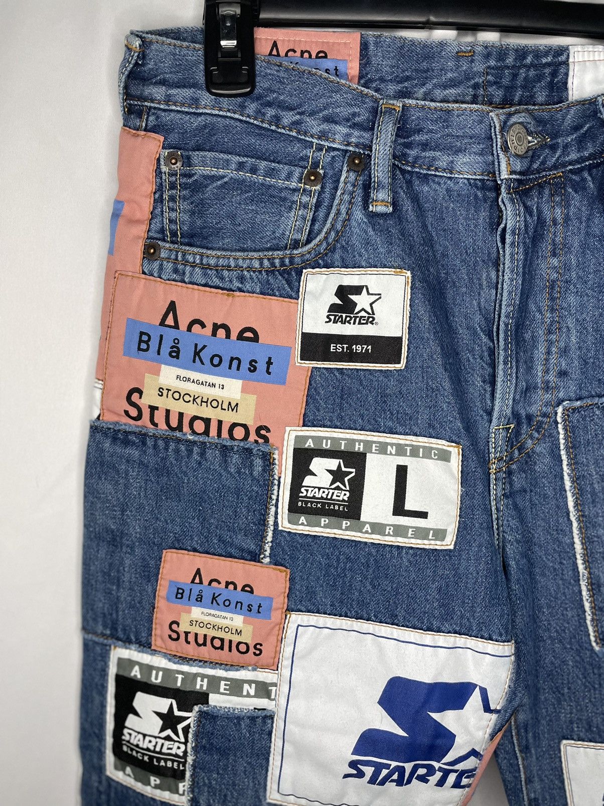 Acne Studios × Starter Acne Studios x Starter SS19 ‘1996 Patchwork’ Denim Size US 27 - 4 Thumbnail