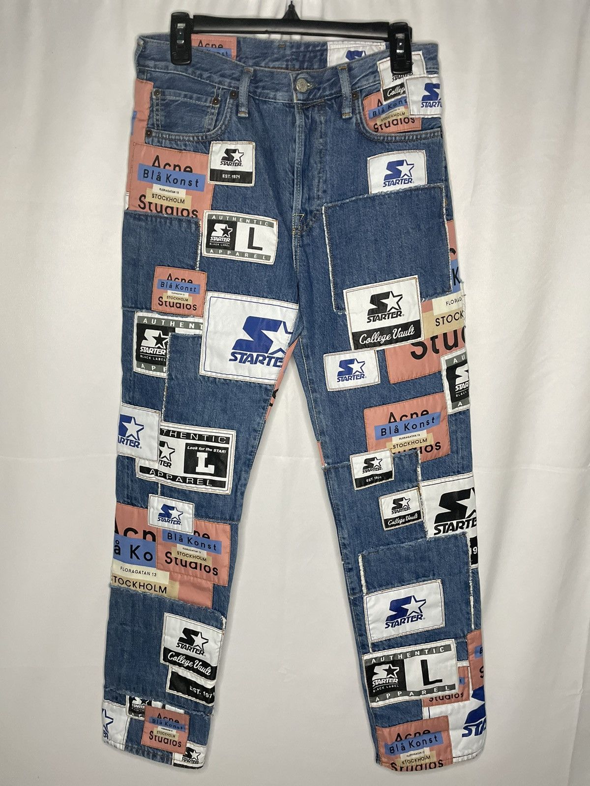 Acne Studios × Starter Acne Studios x Starter SS19 ‘1996 Patchwork’ Denim Size US 27 - 1 Thumbnail
