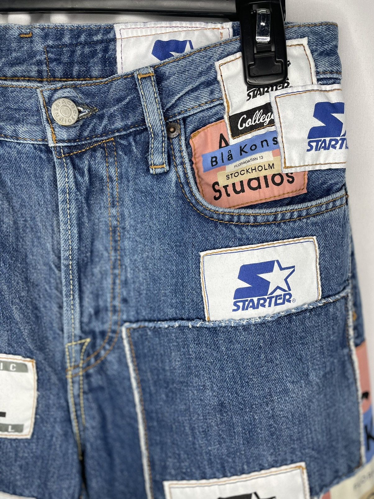Acne Studios × Starter Acne Studios x Starter SS19 ‘1996 Patchwork’ Denim Size US 27 - 3 Thumbnail