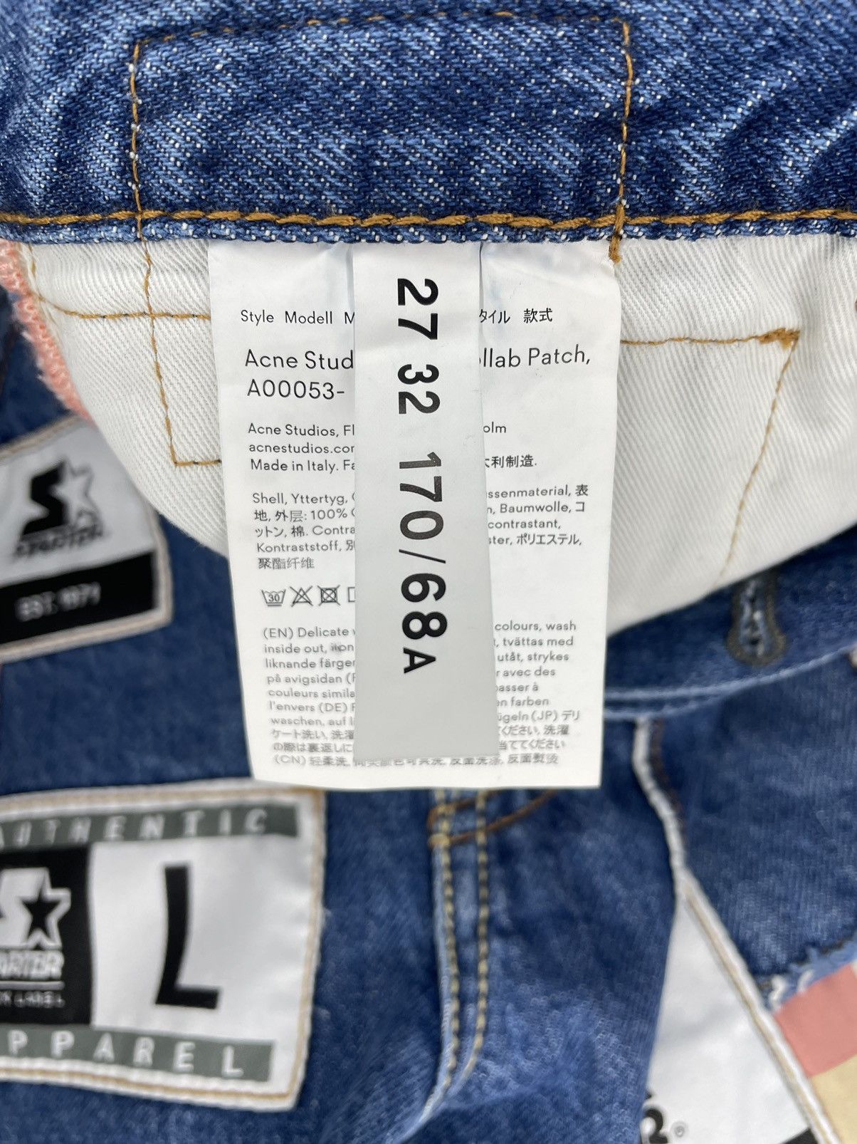 Acne Studios × Starter Acne Studios x Starter SS19 ‘1996 Patchwork’ Denim Size US 27 - 8 Thumbnail